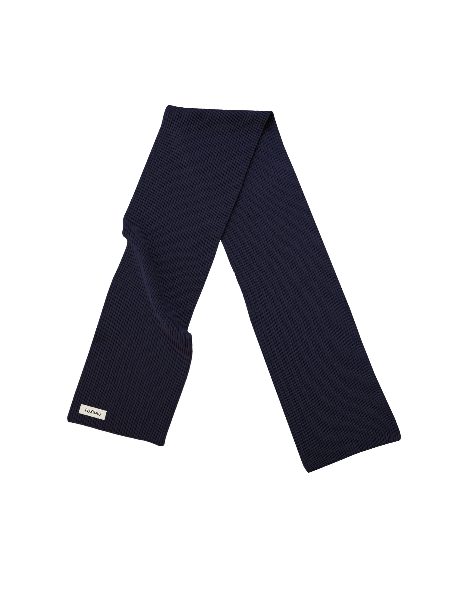 FUXBAU 4Seasons Strickschal in navy aus 100% GOTS zertifizierterBio-Baumwolle