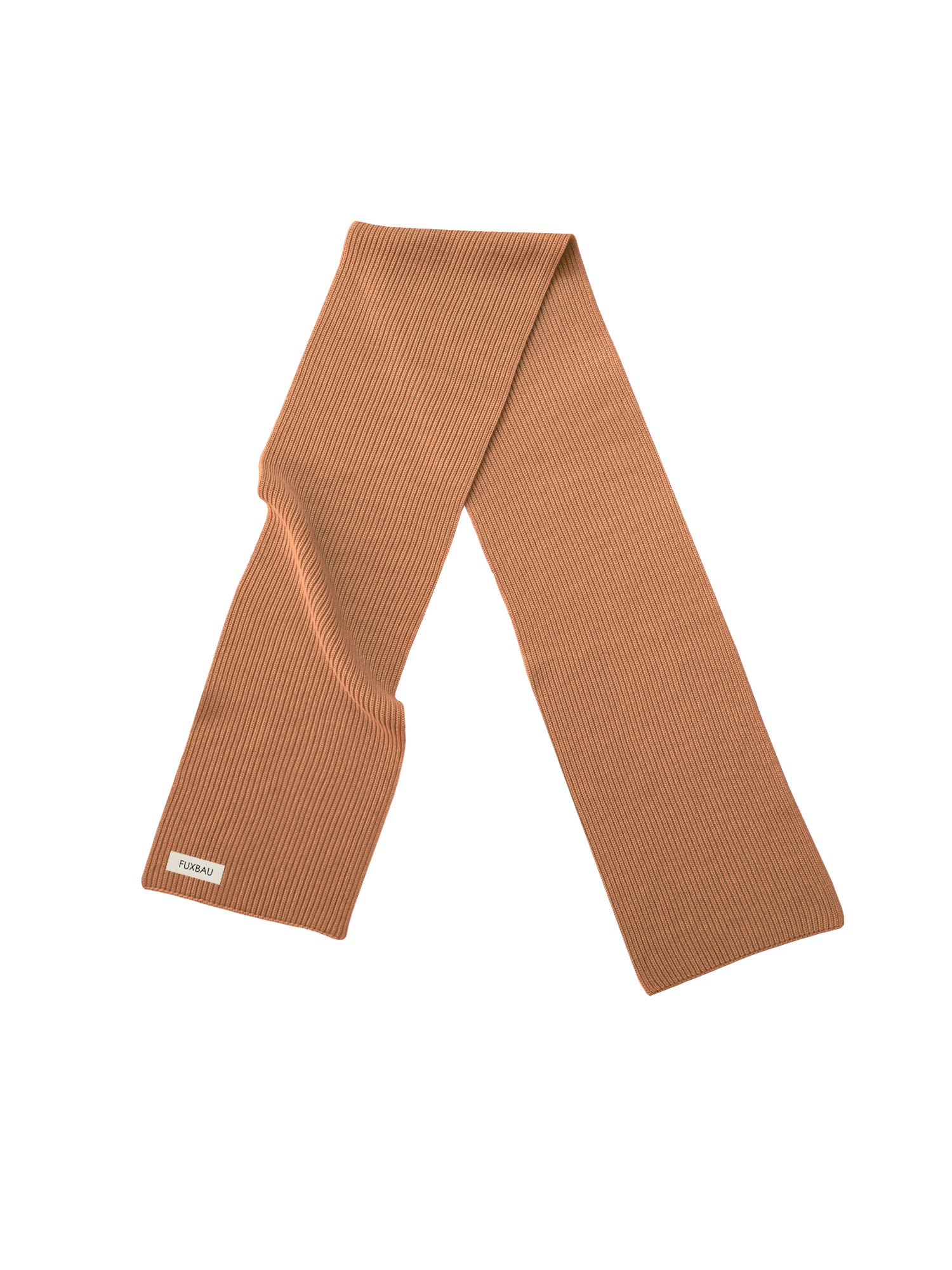 FUXBAU 4Seasons Strickschal in rostbraun aus 100% GOTS zertifizierter Biobaumwolle.