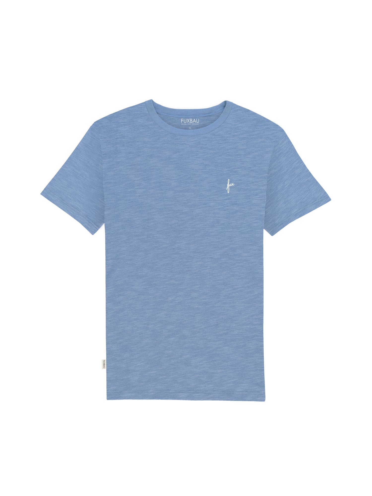 Männer fux Azul T-Shirt - blau meliert aus 100% GOTs zertifizierter Biobaumwolle made in Portugal