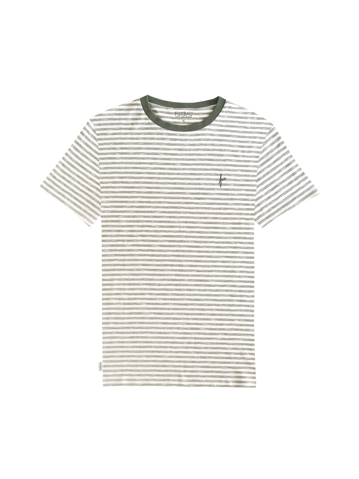 Männer fux Merida T-Shirt in beige grünmeliert