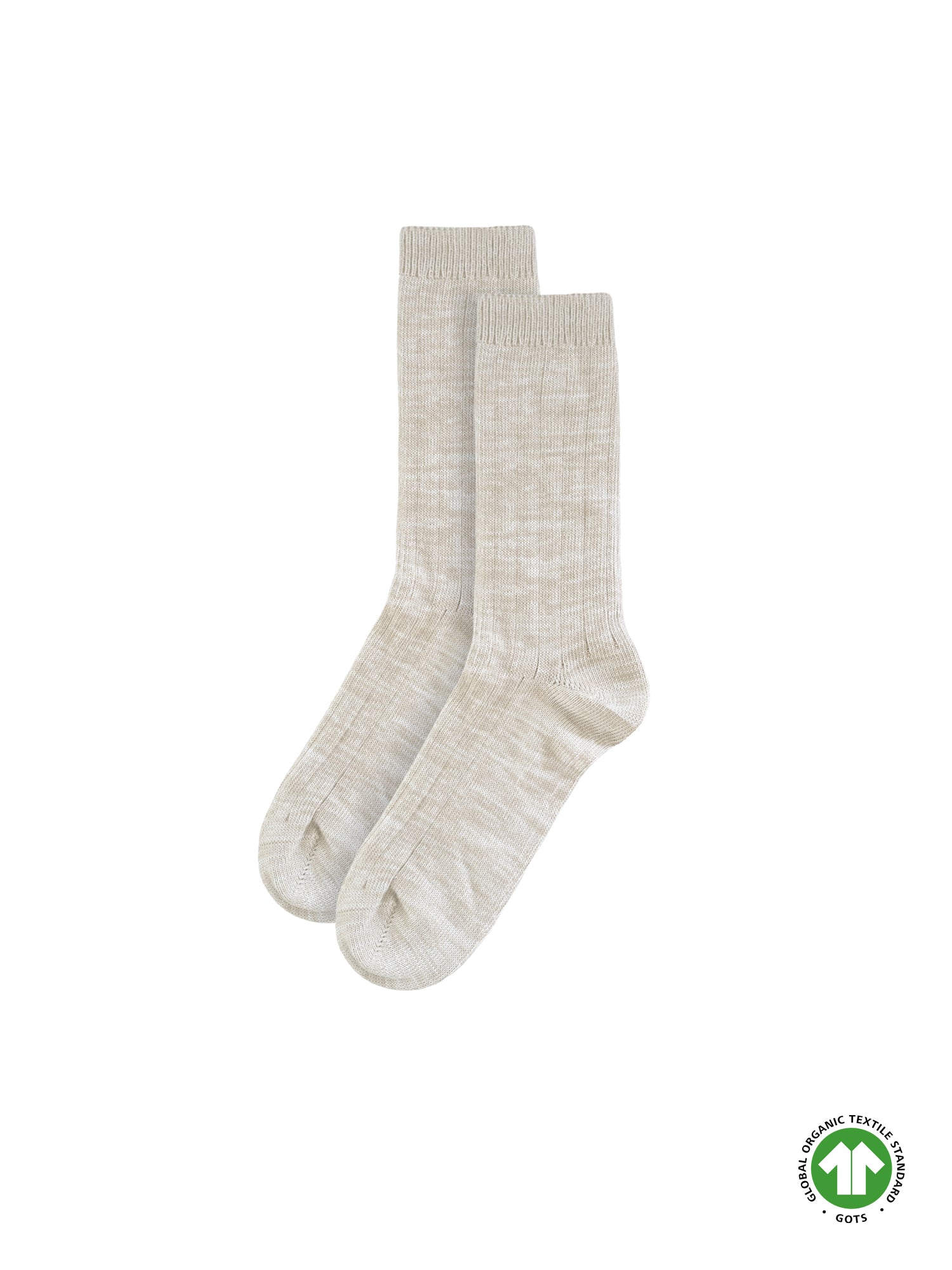 Fair Fashion FUXBAU Socken in beige meliert im 6er Pack aus GOTS zertifizierter Biobaumwolle. Made in Portugal
