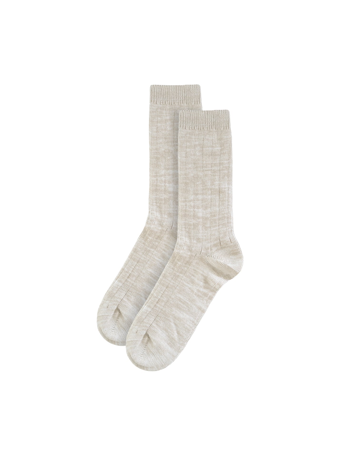 Fair Fashion FUXBAU Socken in beige meliert im 3er Pack aus GOTS zertifizierter Biobaumwolle. Made in Portugal