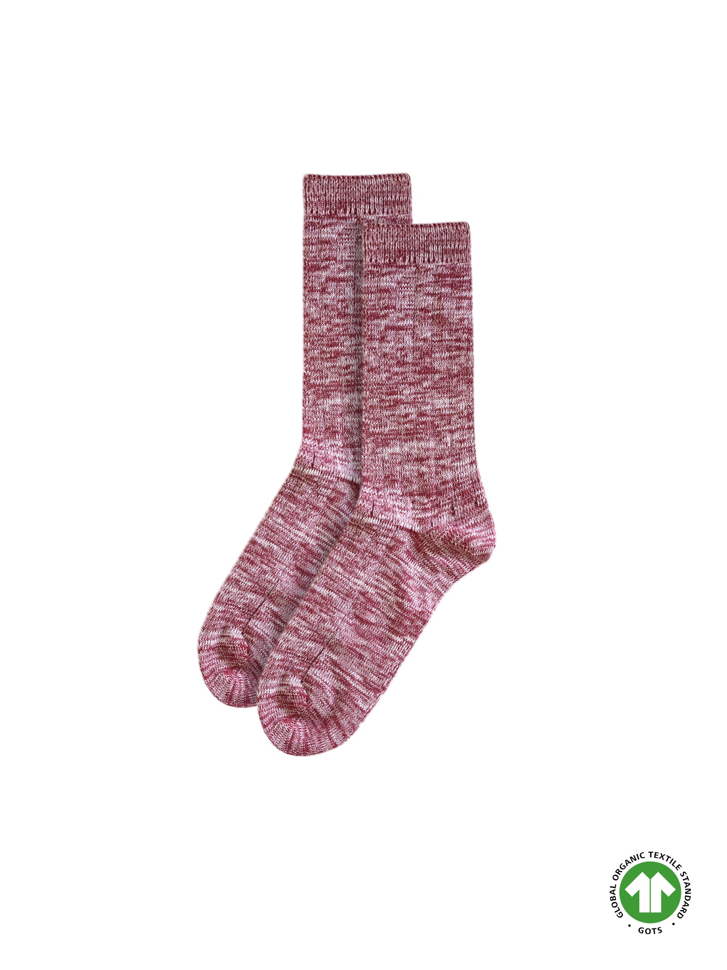 FUXBAU Fair Fashion Socken in bordeaux meliert aus GOTS zertifizierter Biobaumwolle