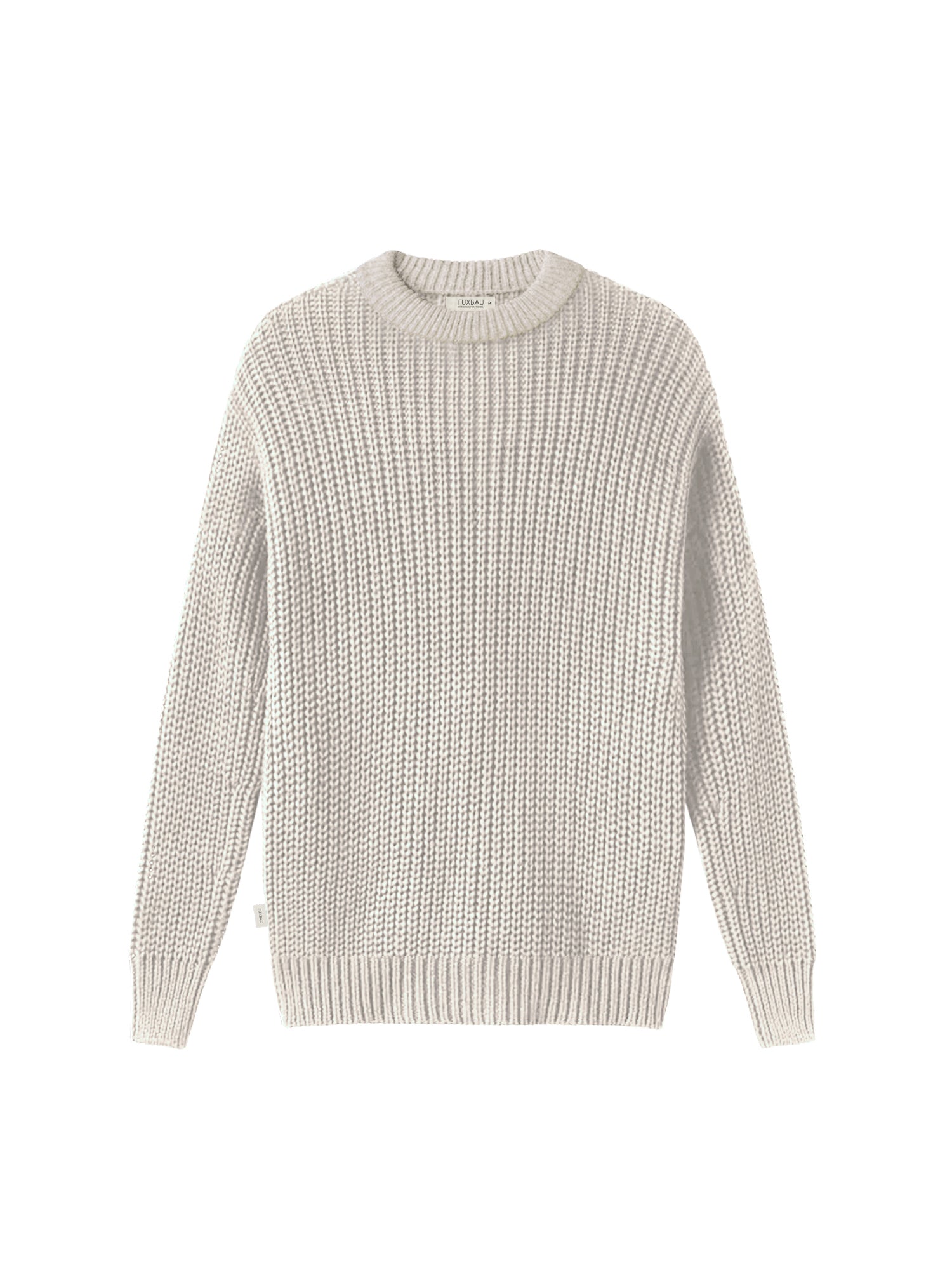 4Seasons Männer Strickpullover in beigemeliert aus 100% GOTS zertifizierter Biobaumwolle und fair in Italien hergestellt