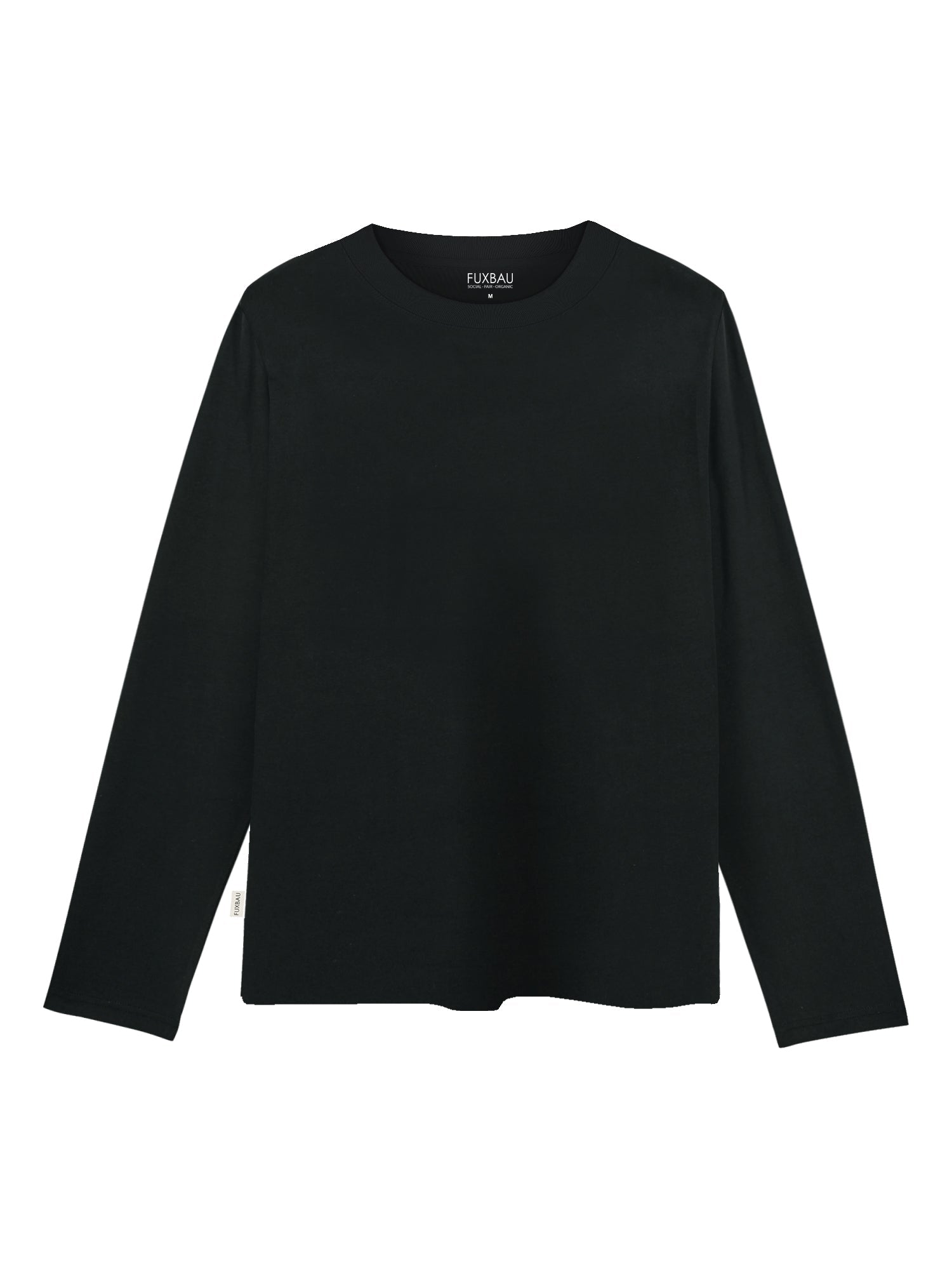 Nachhaltiges und faires Frauen Basic Langarmshirt in schwarz aus 100% GOTS zertifizierter Biobaumwolle made in Portugal