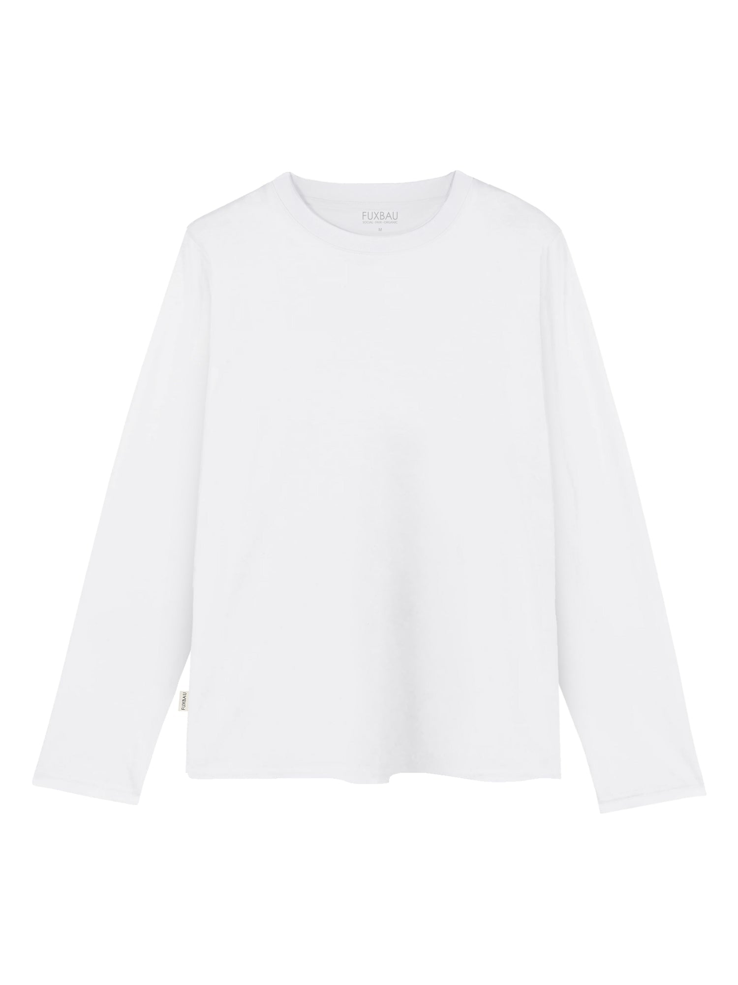 Nachhaltiges und faires Frauen Basic Langarmshirt in weiß aus 100% GOTS zertifizierter Biobaumwolle made in Portugal