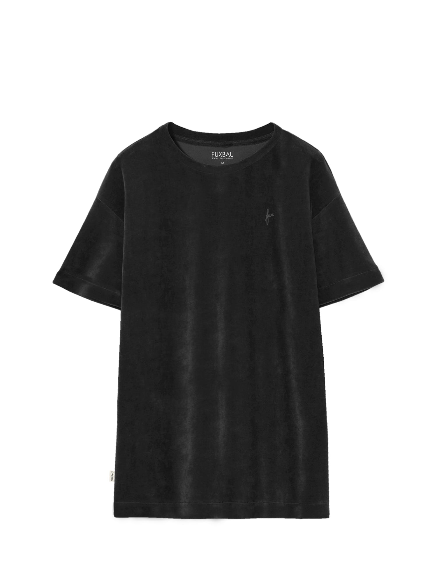 Frauen Samt Kleid in schwarz von FUXBAU aus 100% GOTS zertifizierter Biobaumwolle und made in Portugal