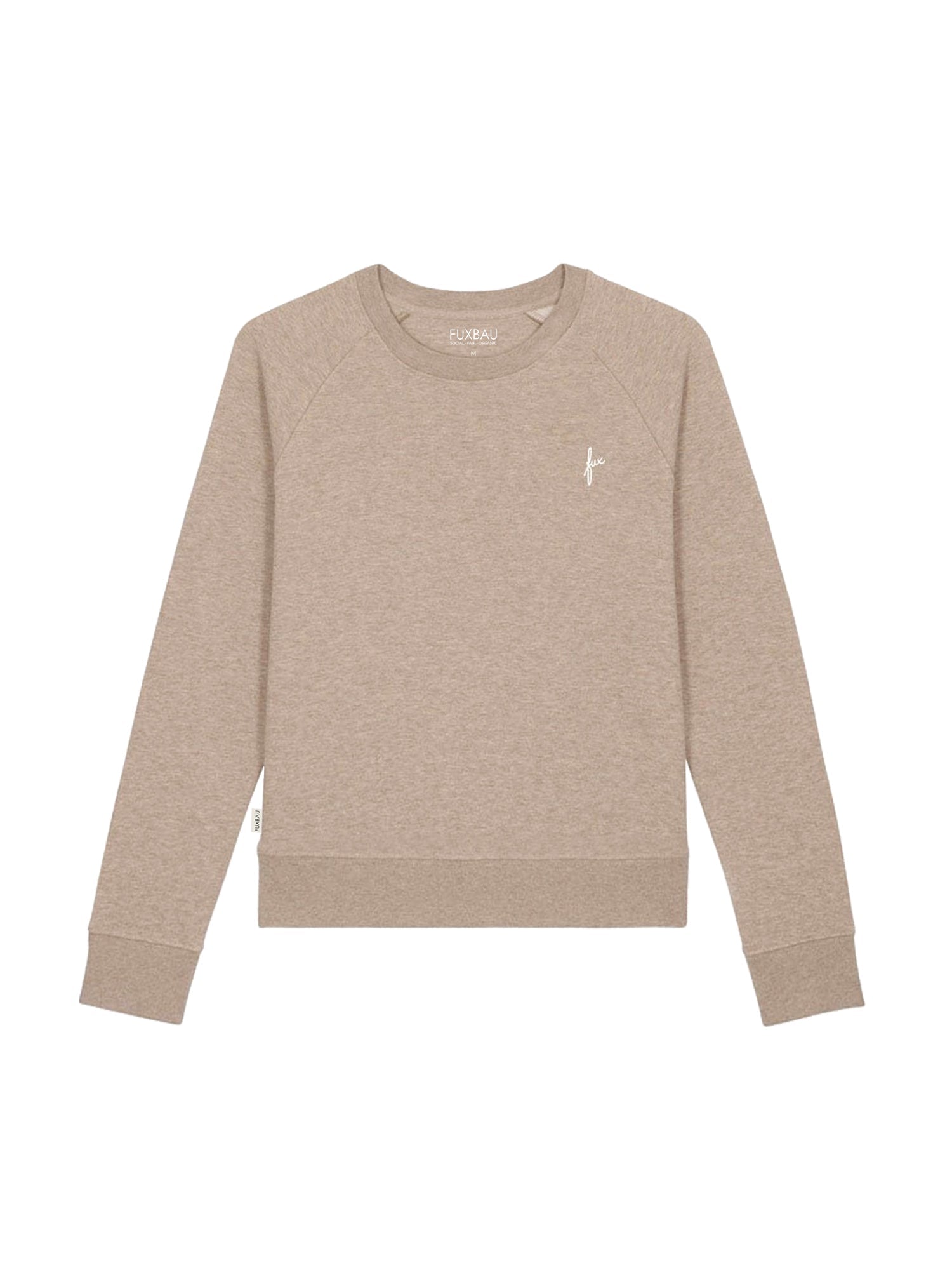 Nachhaltige Frauen fux Pullover in beige meliert aus 100% GOTS zertifizierter Biobaumwolle & made in Portugal