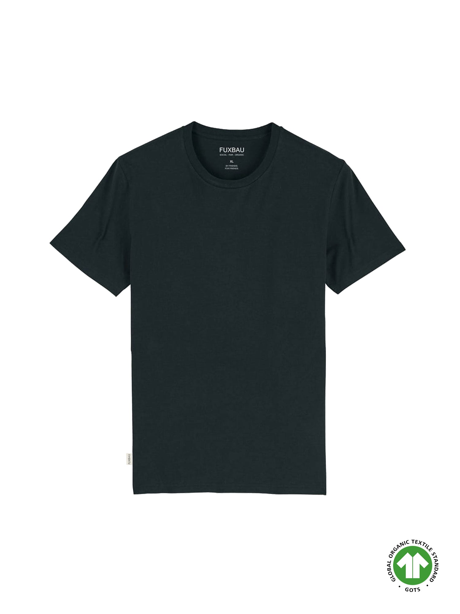 Nachhaltiges & faires MĂ€nner Basic T-Shirt in schwarz aus 100% GOTS zertifizierter Biobaumwolle & made in Germany