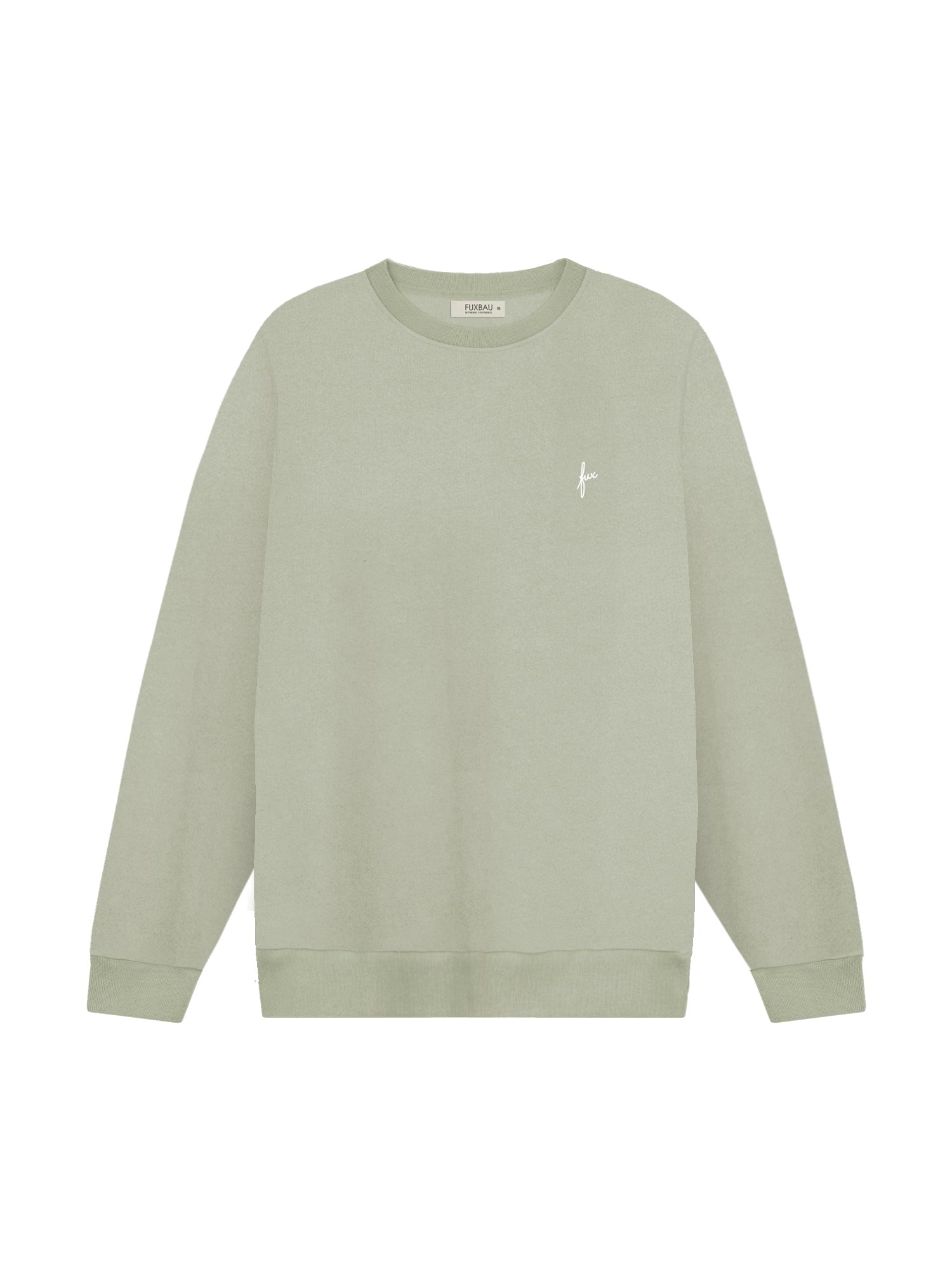 Nachhaltiger und GOTS zertifizierter Männer Pullover in hellgrün aus Baumwolle und mit Naturpigmenten gefärbt.