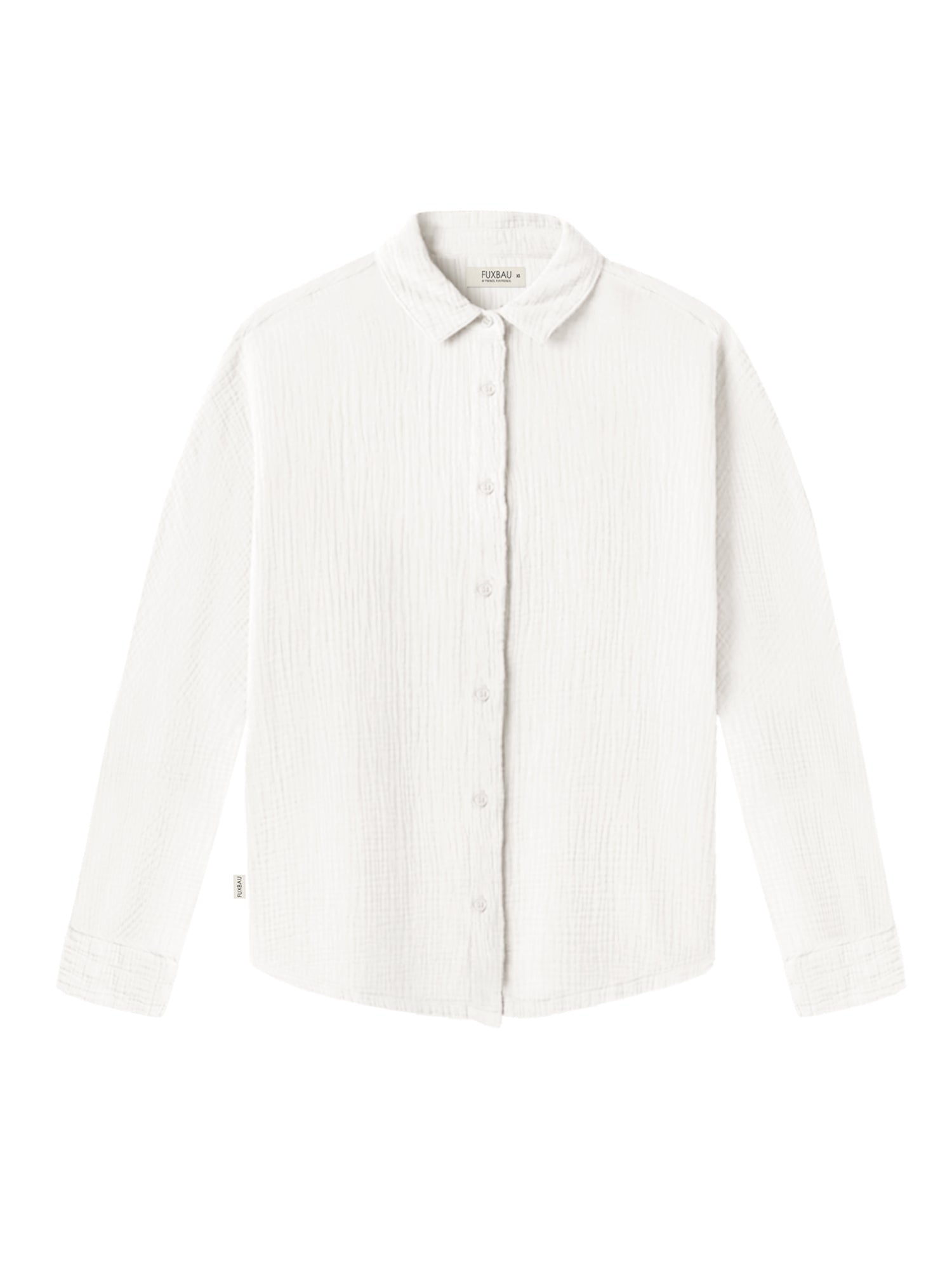 Nachhaltige & faire Frauen Musselinbluse in cremeweiss aus 100% GOTS zertifizierter Biobaumwolle und made in Portugal