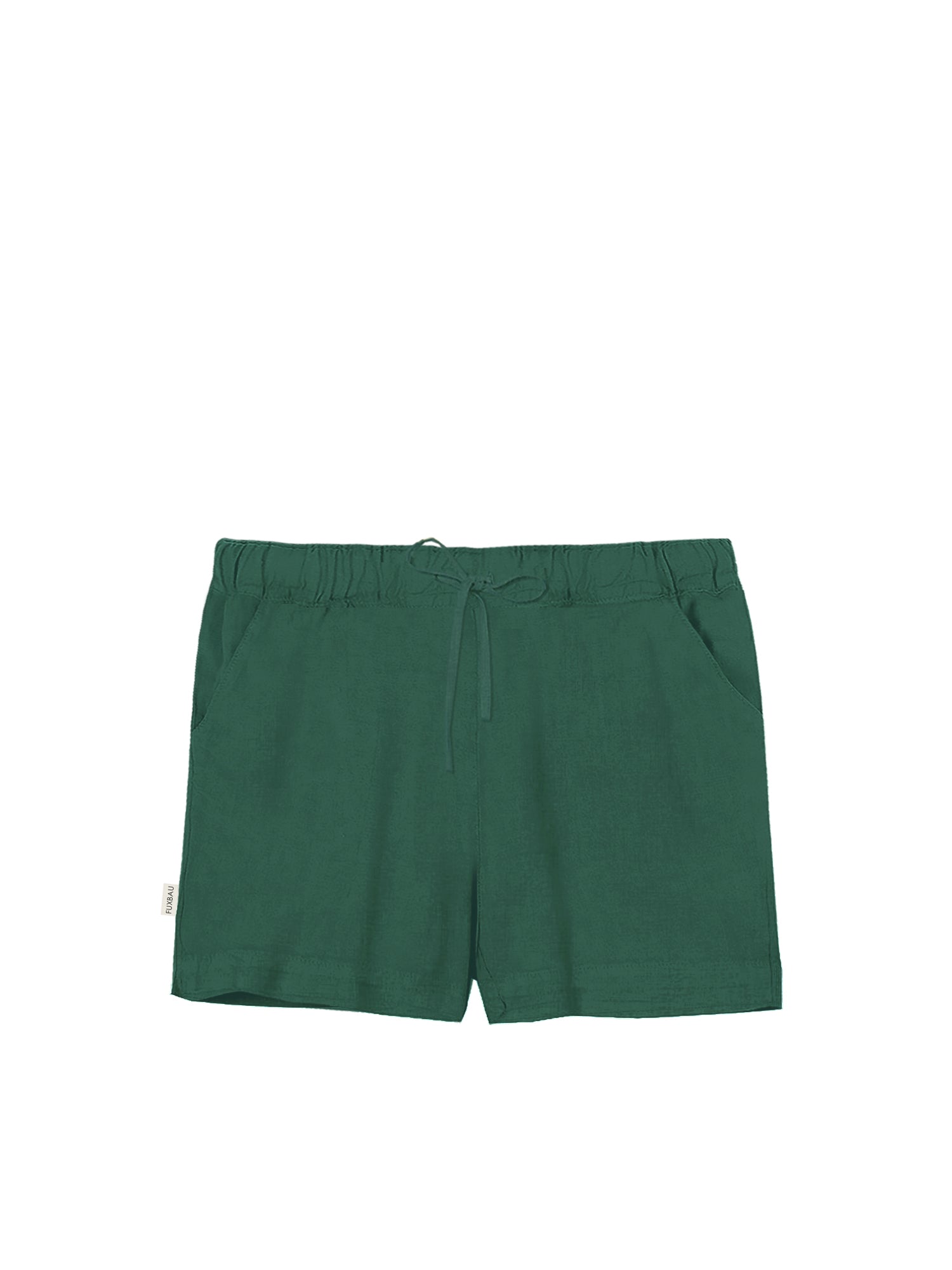 FUXBAU Fair Fashion Frauen Leinenshorts in grün aus 100% Leinen und fair hergestellt in Portugal