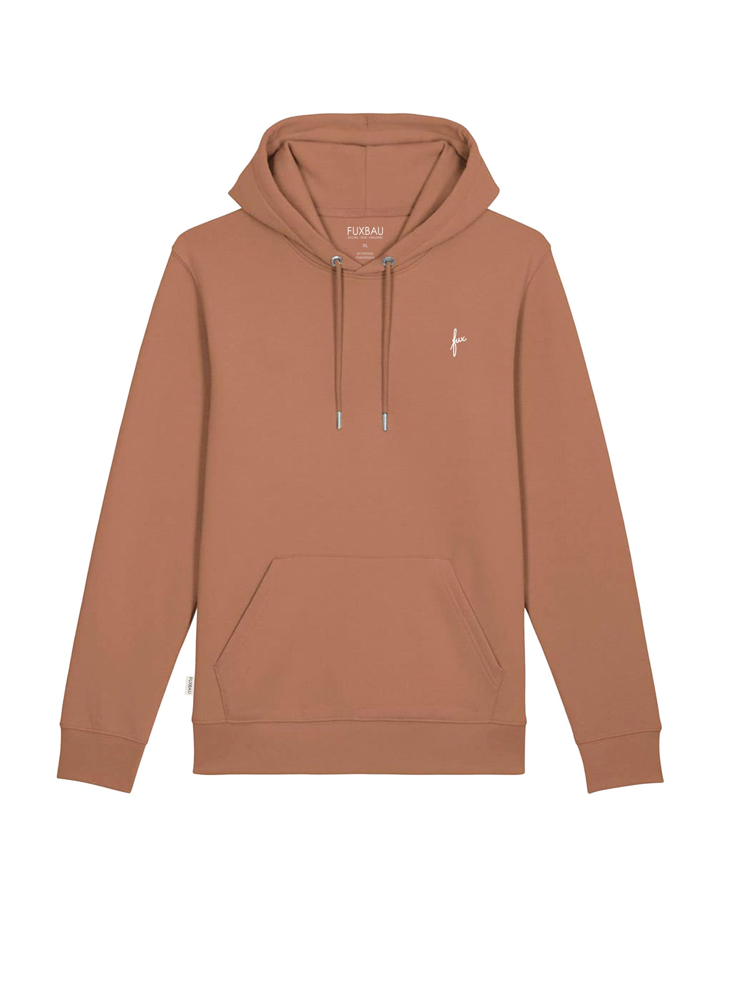 FUXBAU Fair Fashion fux Hoodie in karamell aus 100% GOTS zertifizierter Biobaumwolle