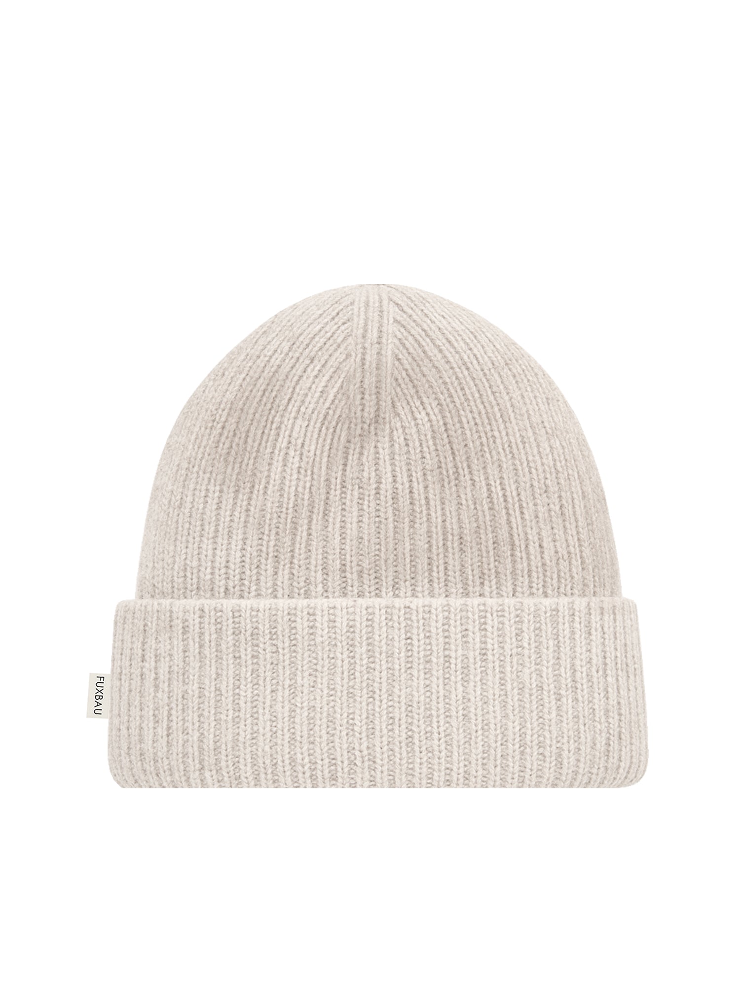 Nachhaltiger fair Fashion Merino Mütze in beigemeliert von FUXBAU aus 100% Merinowolle, made in Italy, kuschelig & warm
