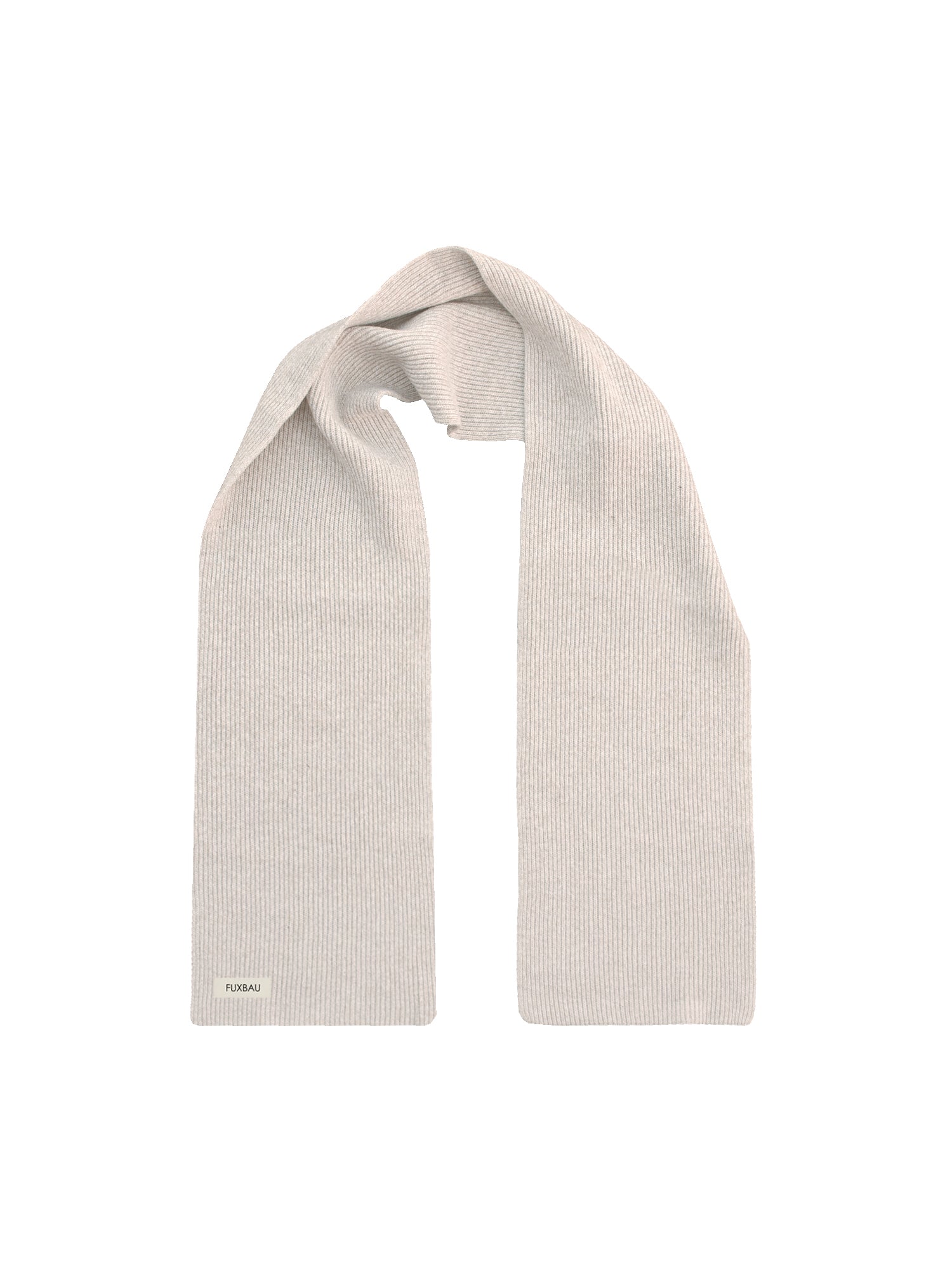 Nachhaltiger fair Fashion Merino Schal in beigemeliert von FUXBAU aus 100% Merinowolle, made in Italy, extrabreit % warm