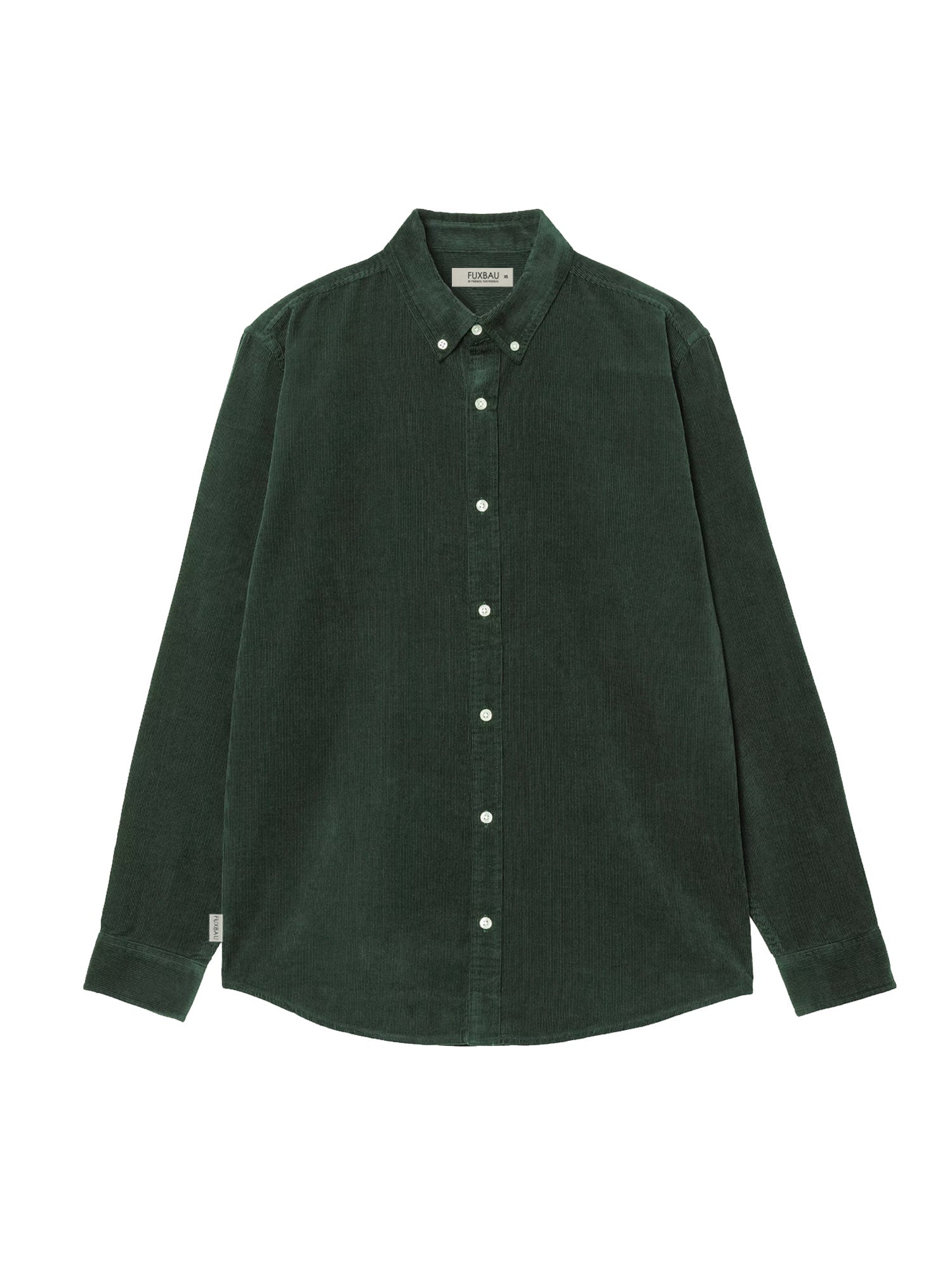 Nachhaltiges Männer FUXBAU Kordhemd in waldgrün.