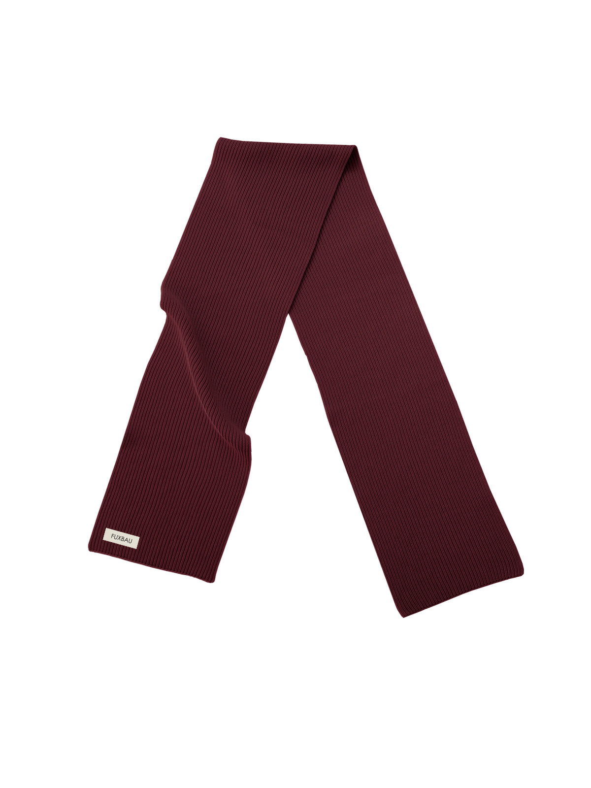 4Seasons Unisex Strickschal in bordeaux aus 100% GOTS zertifizierter Biobaumwolle und in Italien hergestellt.