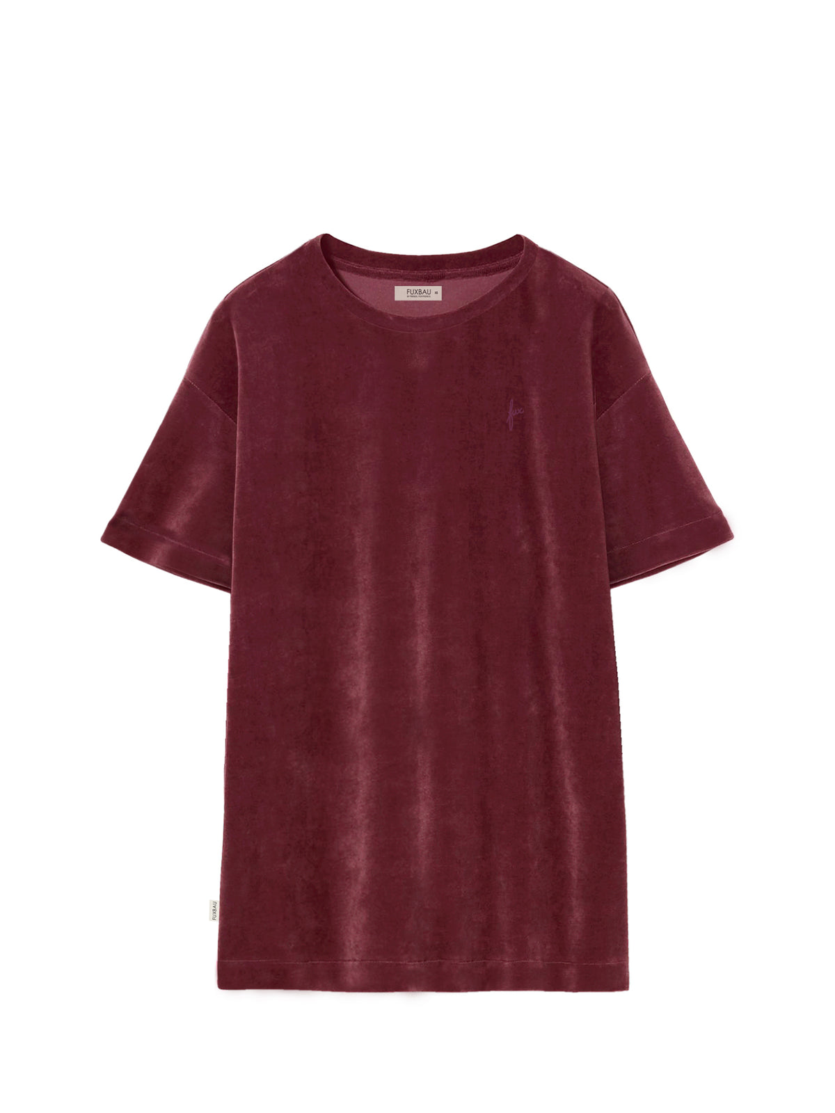 Frauen Samt Kleid in bordeaux aus 100% Biobaumwolle, GOTS zertifiziert und Made in Portugl von FUXBAU