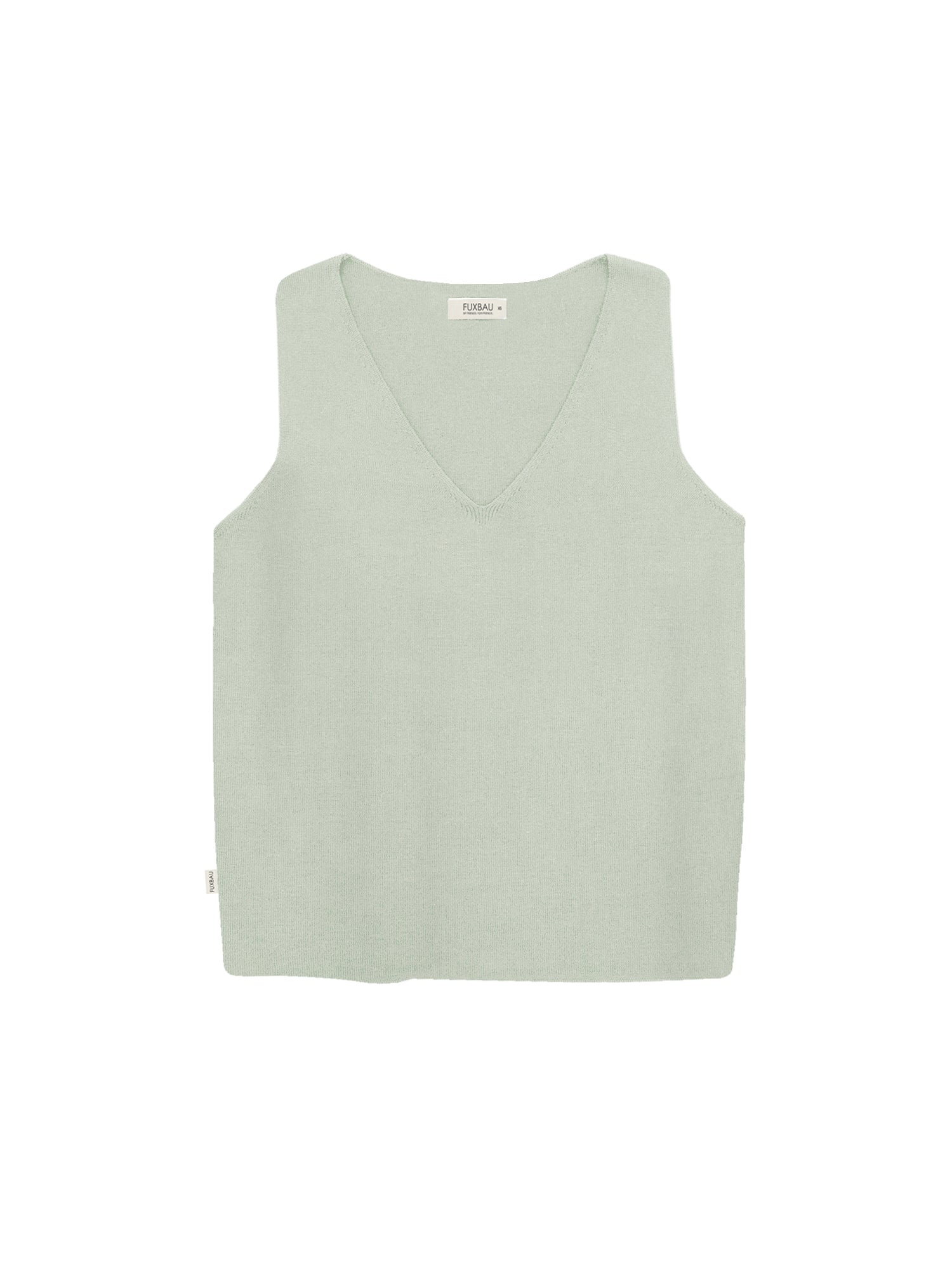Nachhaltiges 4Seasons Frauen Stricktop in mint aus 100% Biobaumwolle, GOTS, und fair in Italien hergestellt von FUXBAU
