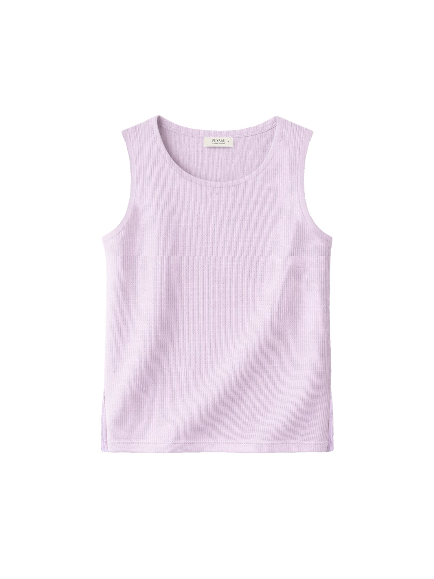 Nachhaltiges Frauen Fantasy Rib Stricktop von FUXBAU in pinkpastell aus 100% Biobaumwolle