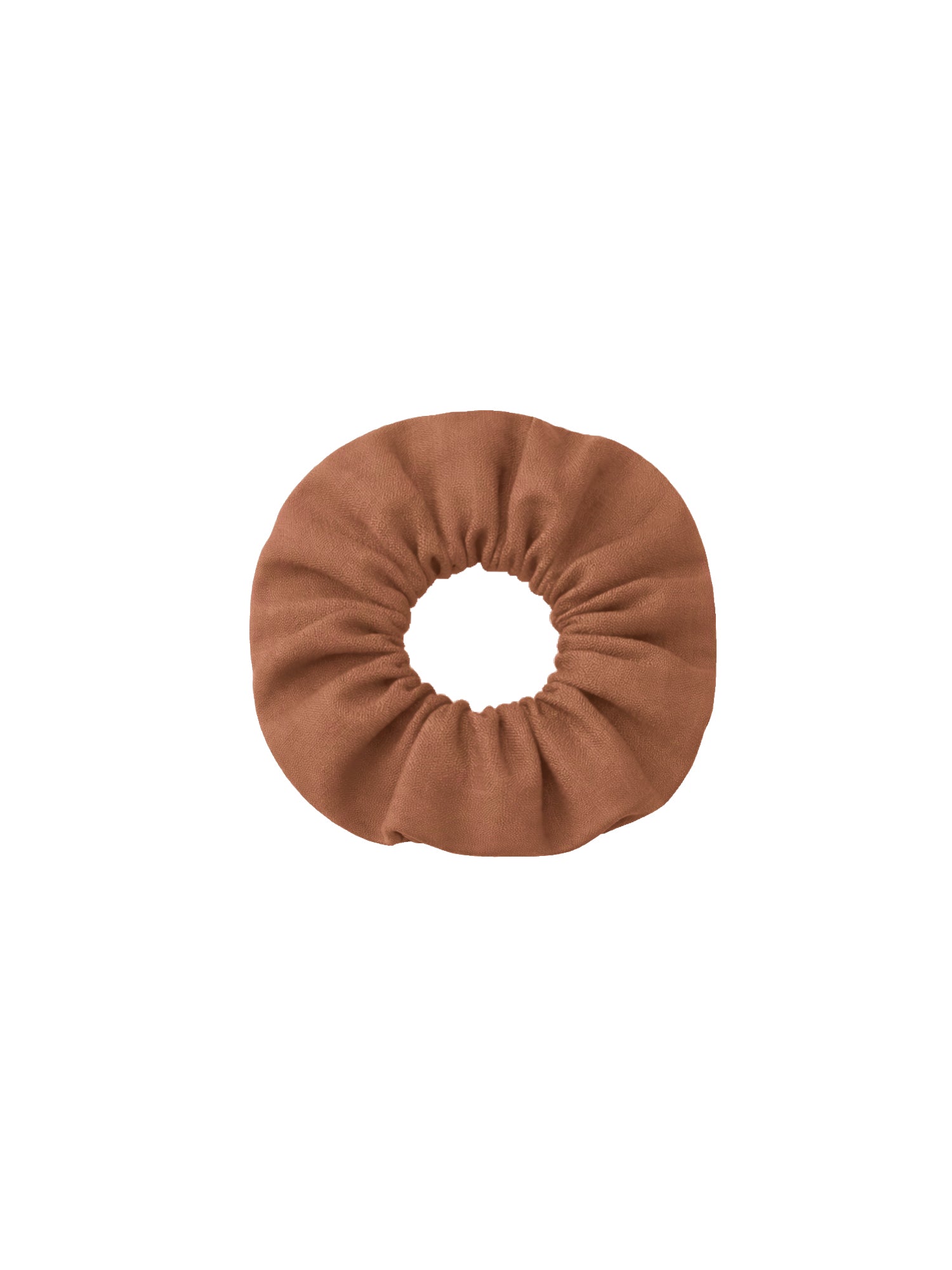 Nachhaltiges Leinenscrunchie in sienna von FUXBAU aus Schnittresten Made in Portugal