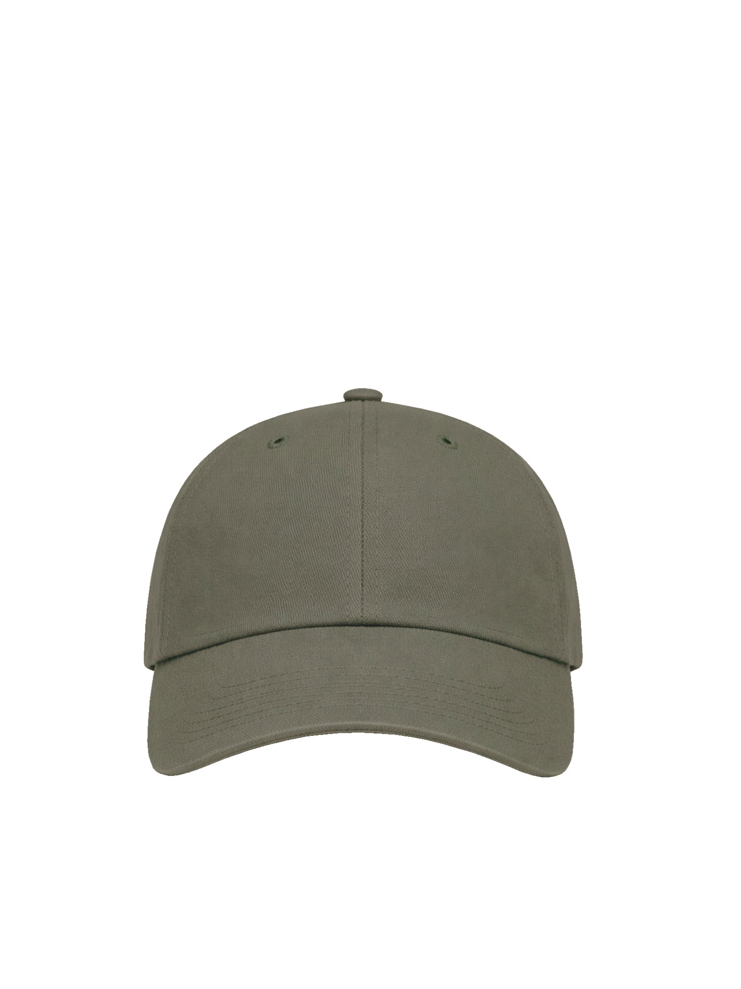 Nachhaltige FUXBAU Dad Cap in olivegrün aus 100% Biobaumwolle und fair in Europa hergestellt.