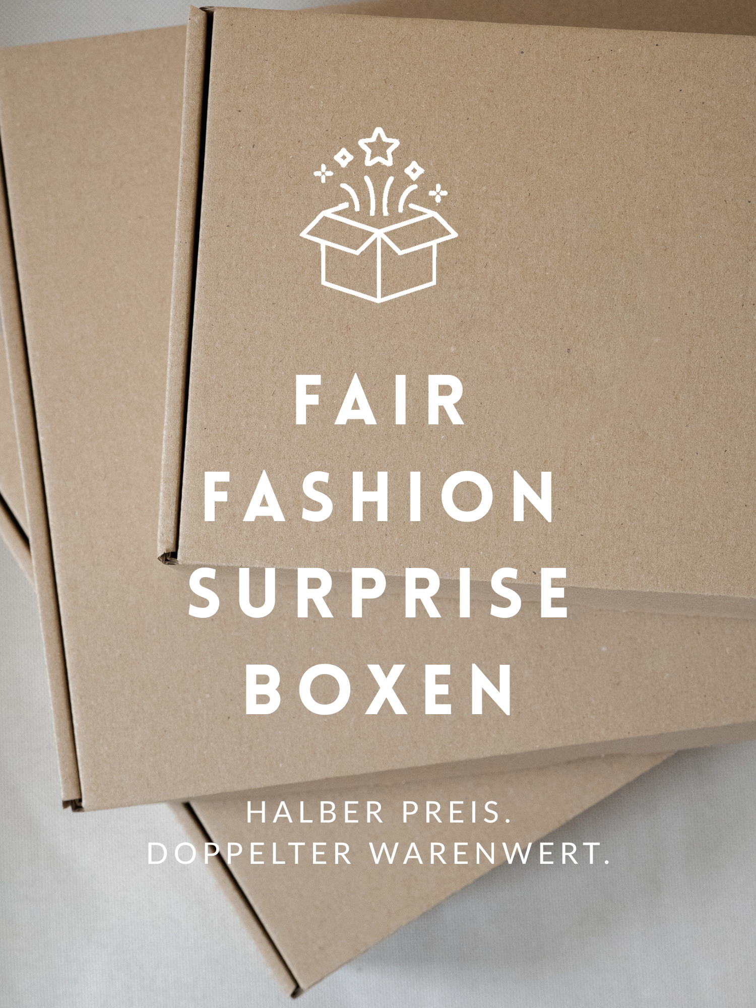 FUXBAU Fair Fashion Surprise Boxen - für Frauen & Männer - Halber Preis. Doppelter Warewert Produktbild.