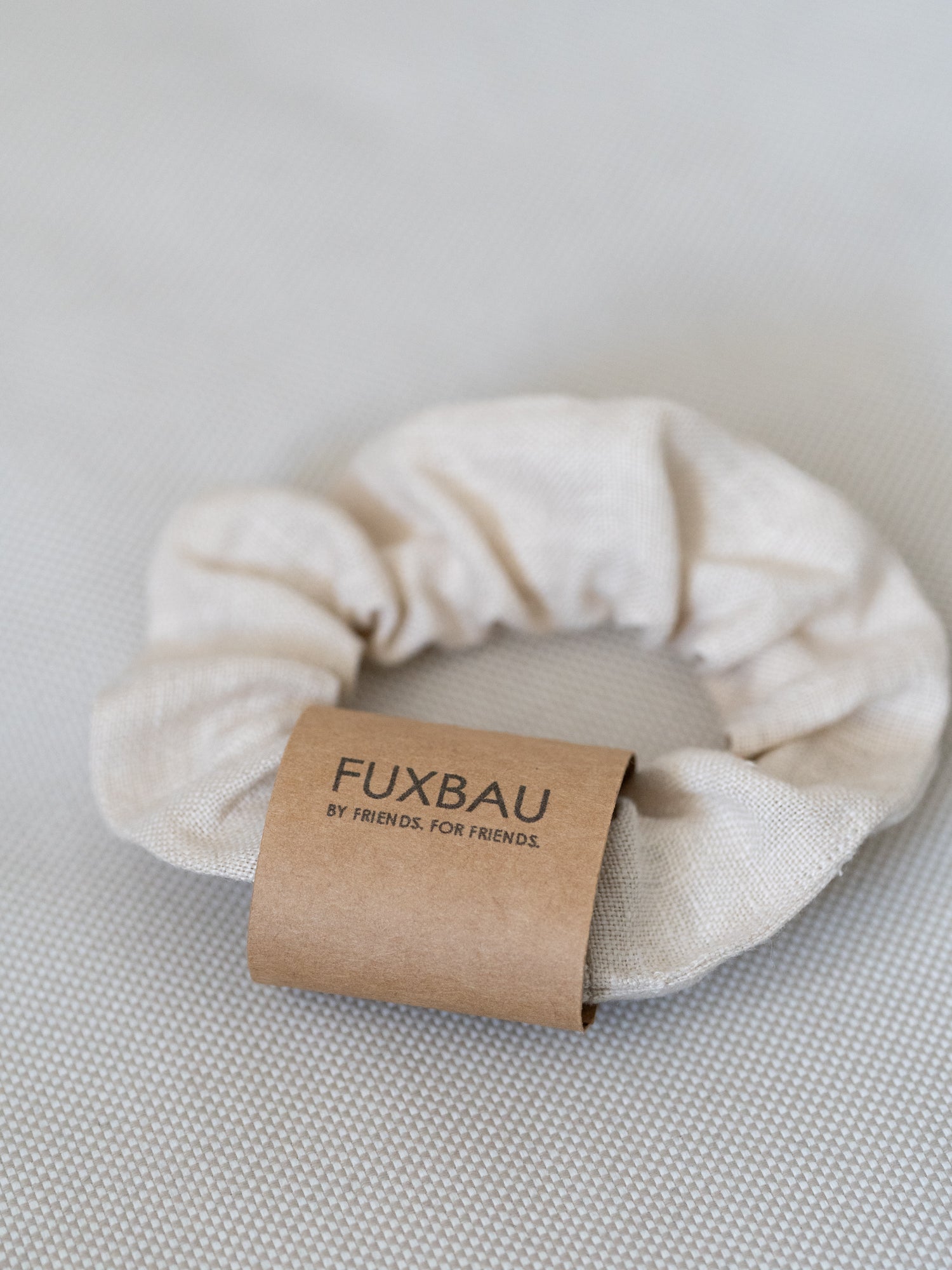 Leinenscrunchie cremeweiß Damen aus Bio-Leinen Portugal FUXBAU