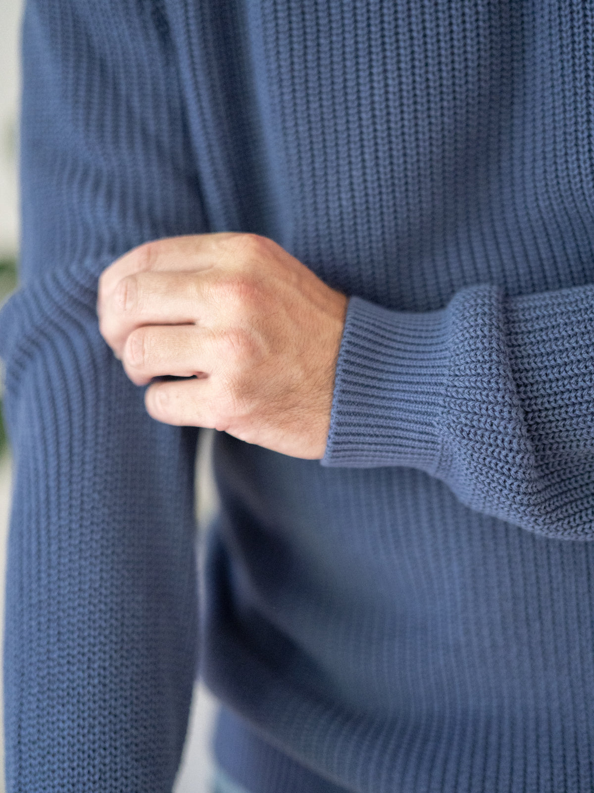 4Seasons Männer Strickpullover - blaugrau