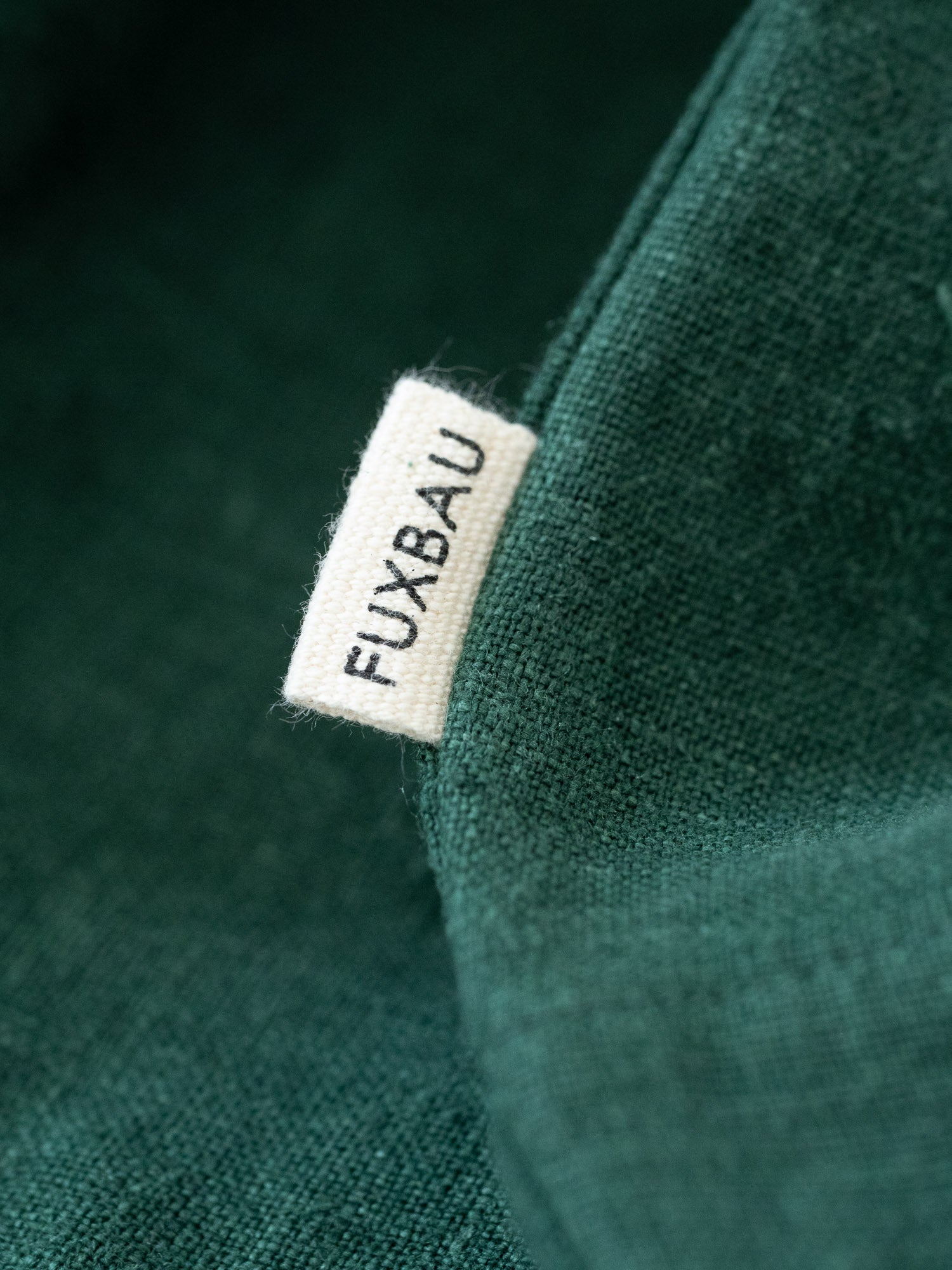 FUXBAU Sideflag aus Biobaumwolle der Leinenkollektion in grün