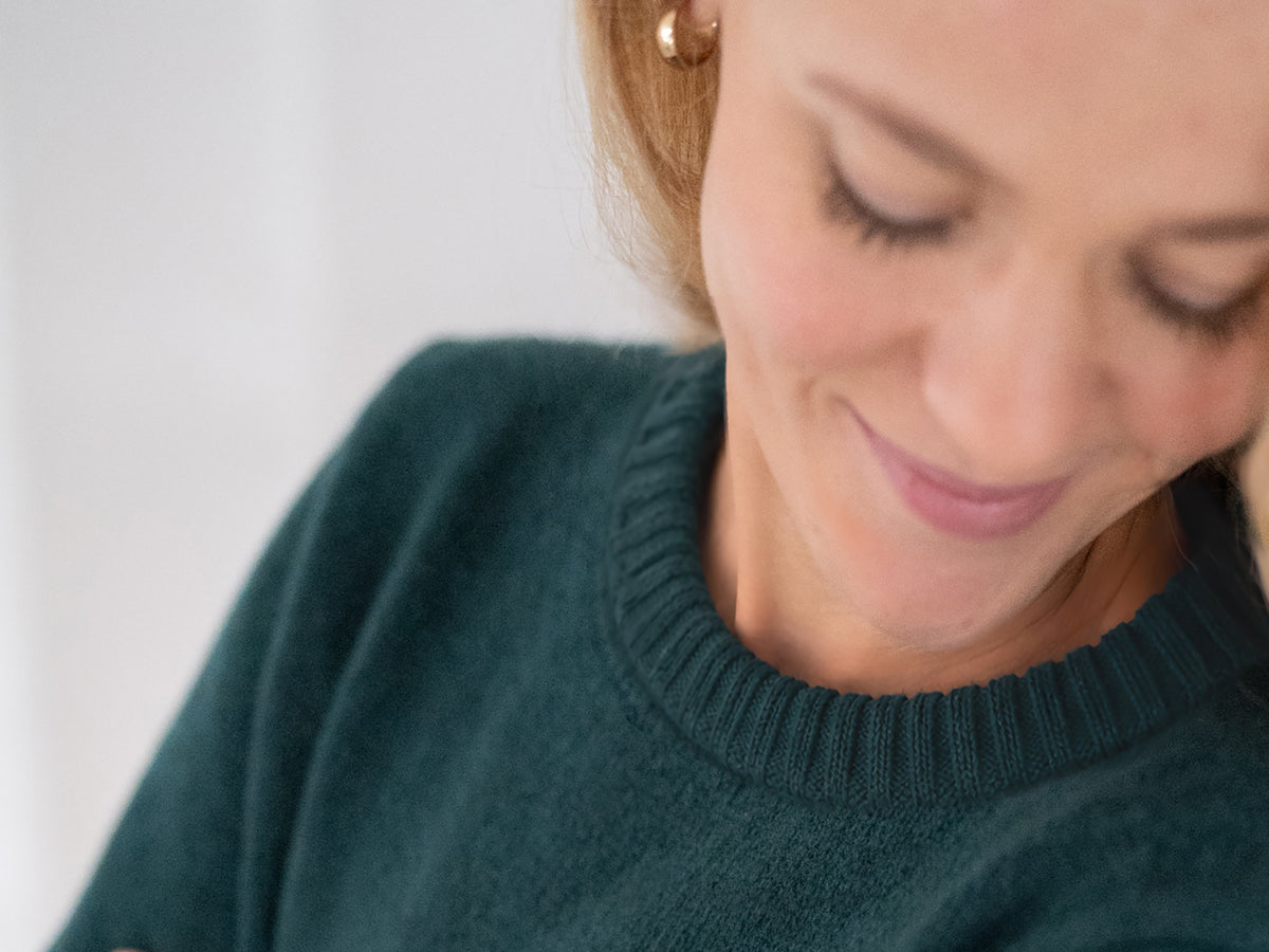 Frauen Pullover aus 100 Merinowolle und fair in Detuschland gestrickt