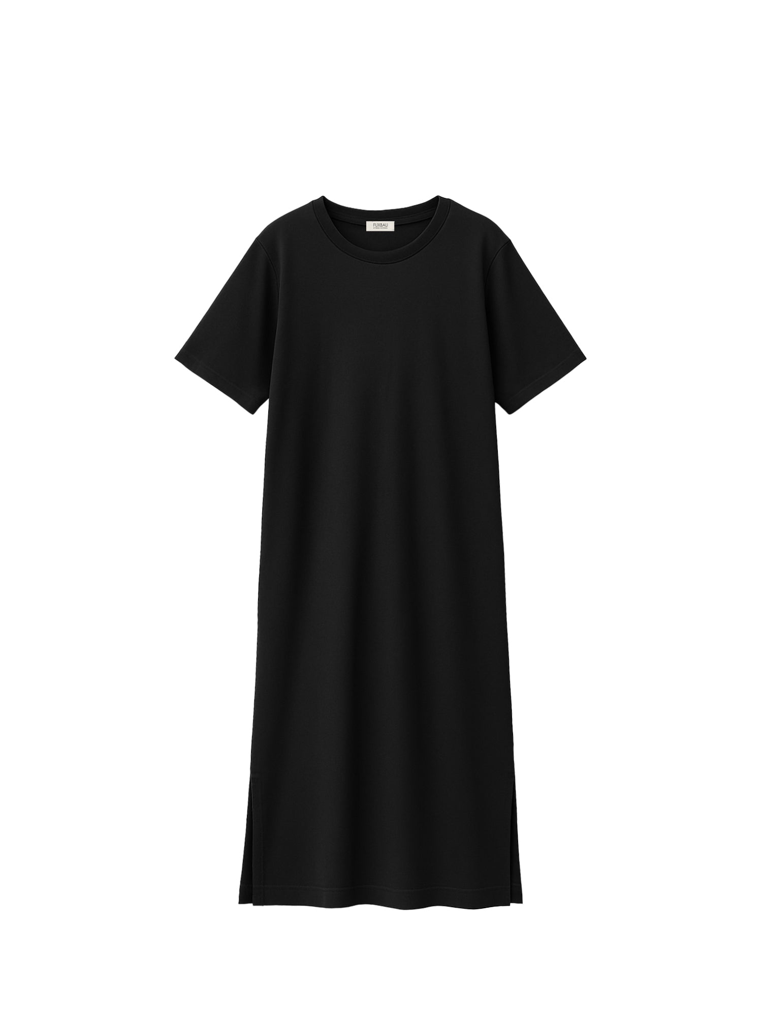 Nachhaltiges Frauen Midikleid in schwarz aus 100% GOTS zertifizierter Biobaumwolle und fair in Portugal hergestellt.