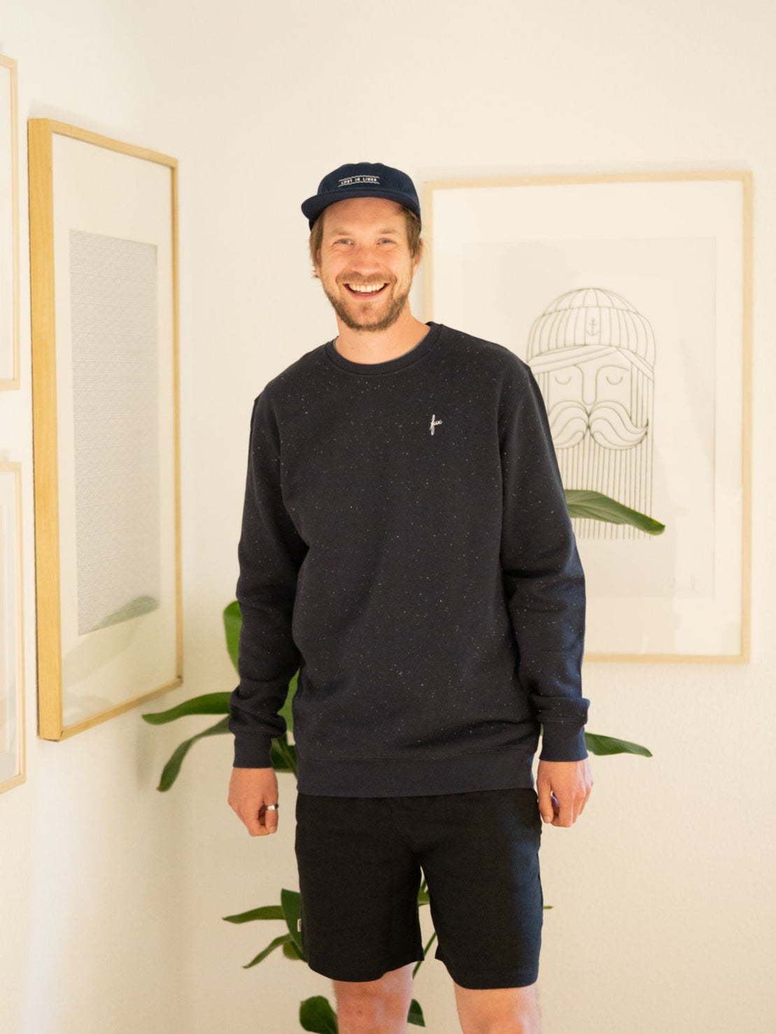 Männer fux Pullover - navy neps