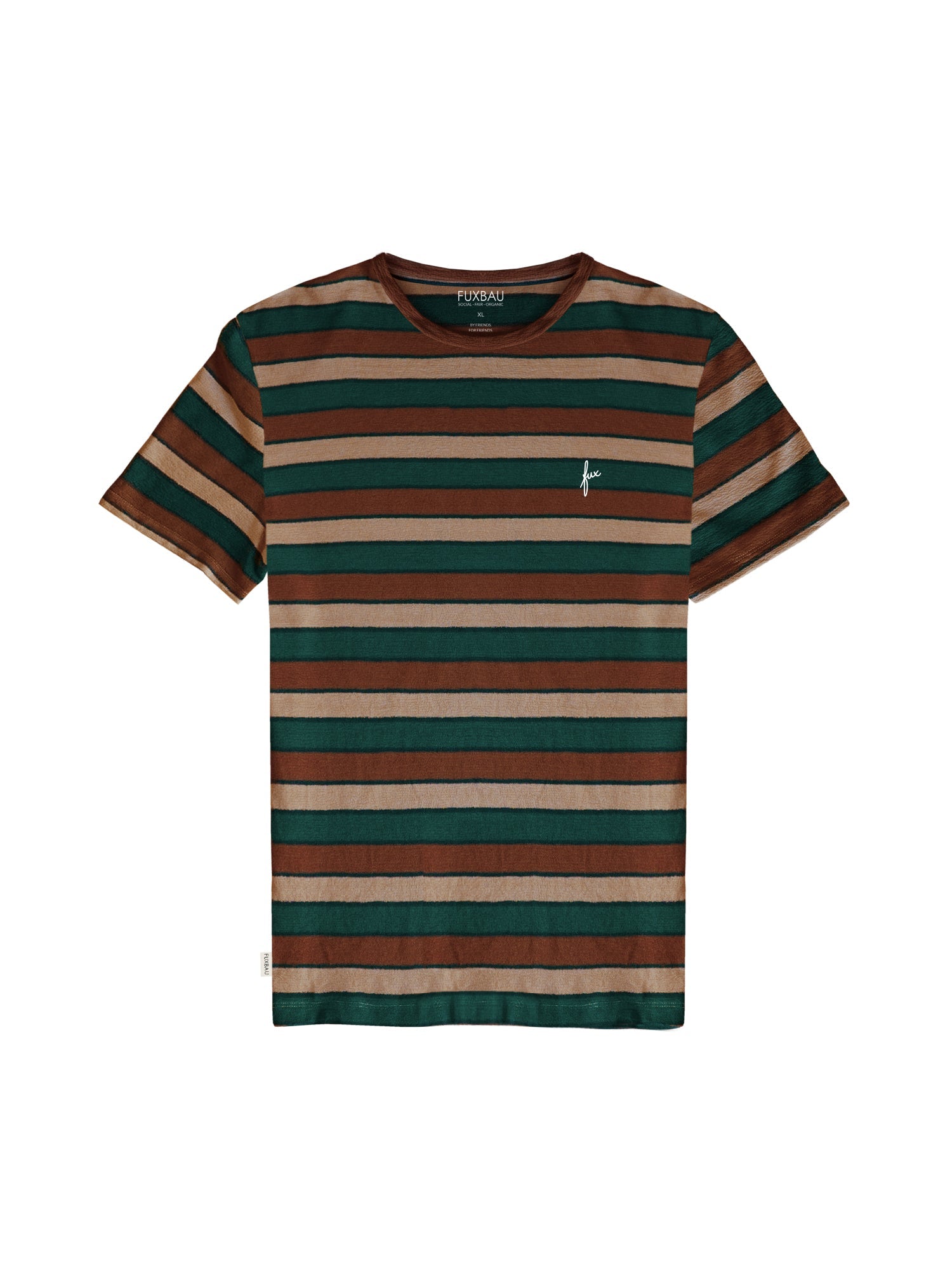 FUXBAU Männer Earth gesteiftes T-Shirt aus 100% GOTS zertifizierter Baumwolle und faire hergestellt in Portugal