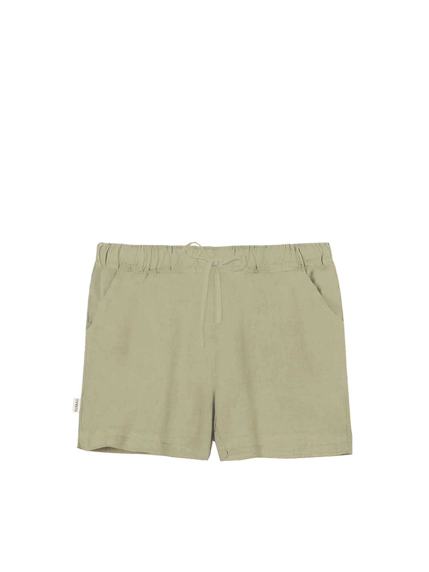 FUXBAU Fair Fashion Frauen Leinenshorts in salbei aus 100% Leinen und fair hergestellt in Portugal