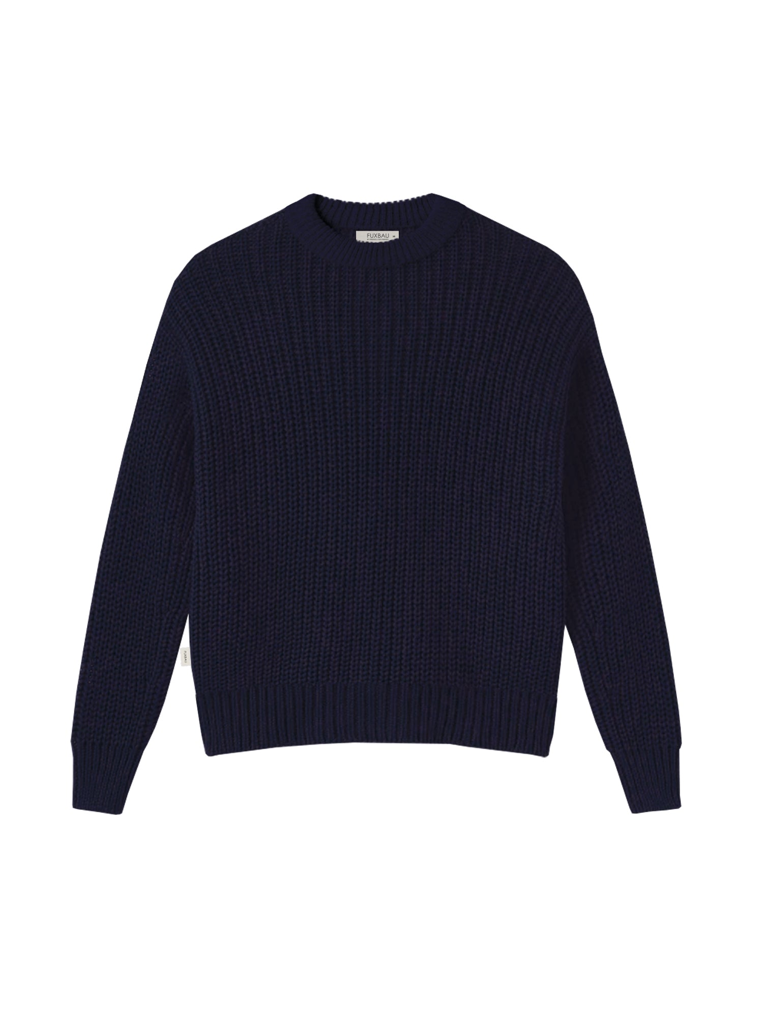 FUXBAU 4Seasons Frauen Strickpullover in navy aus 100% GOTS zertifizierter Biobaumwolle