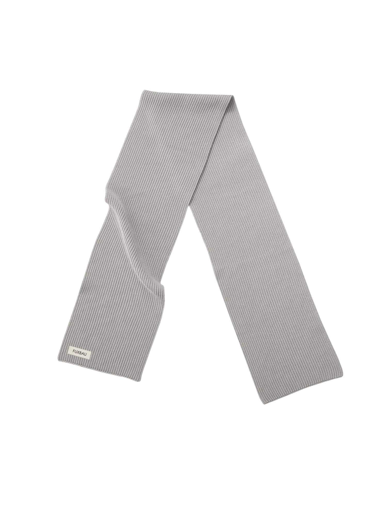 FUXBAU 4Seasons Strickschal in grau aus 100% GOTS zertifizierterBio-Baumwolle