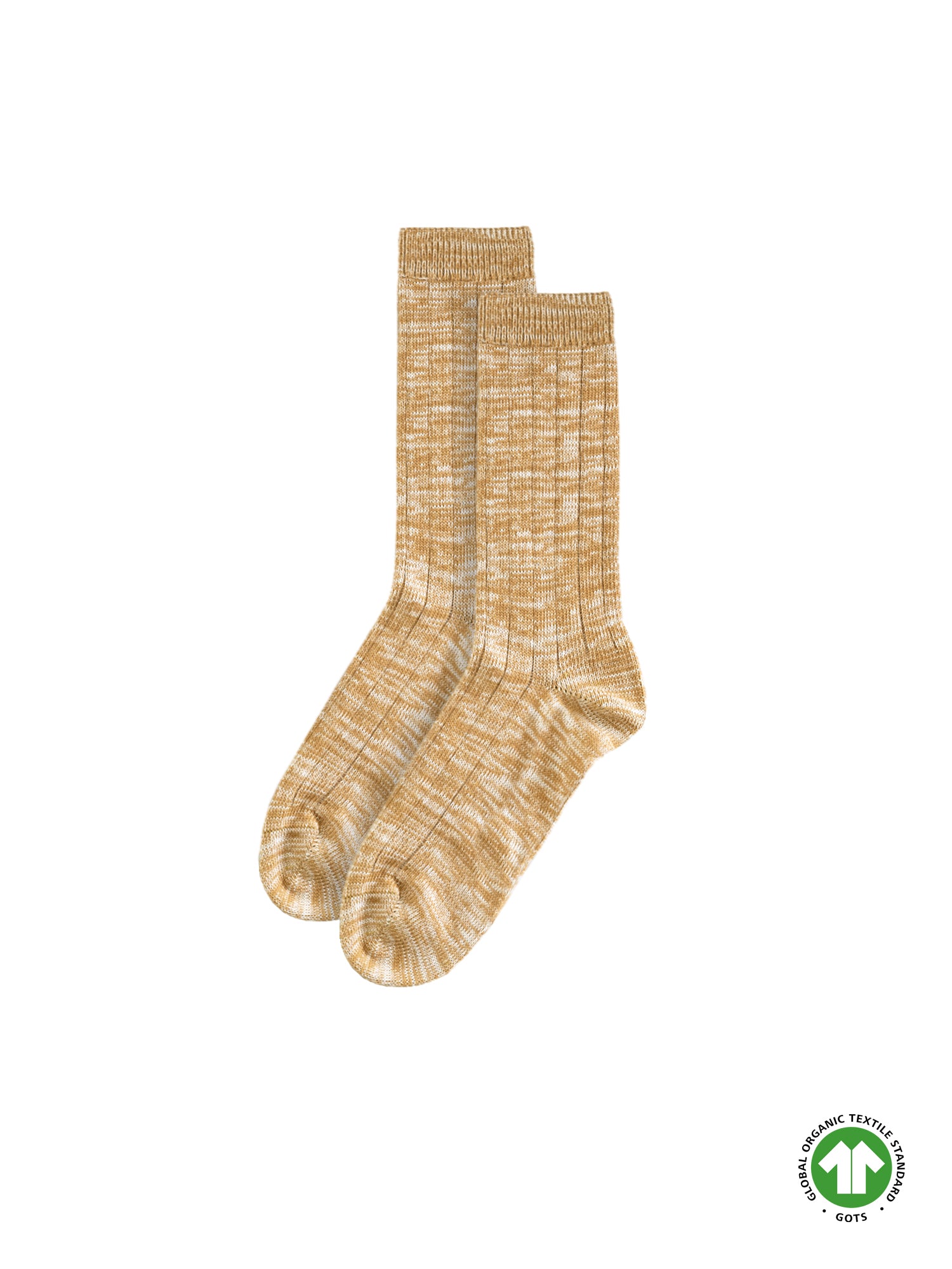 Fair Fashion FUXBAU Socken in senfgelb meliert im 6er Pack aus GOTS zertifizierter Biobaumwolle