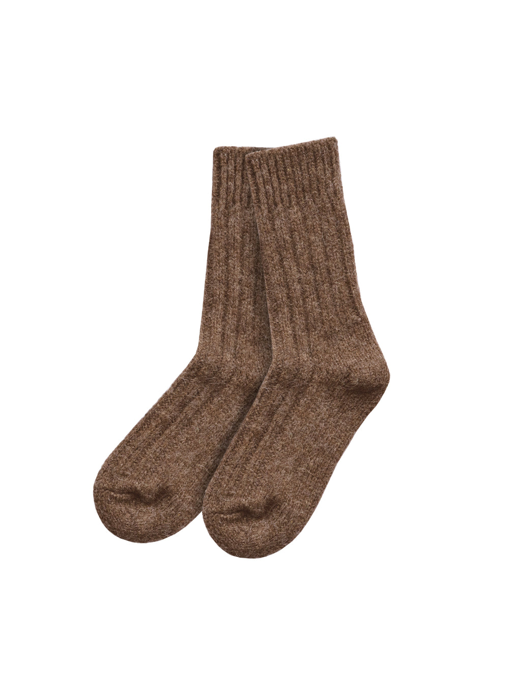 Alpaka Schafwollsocken - braun