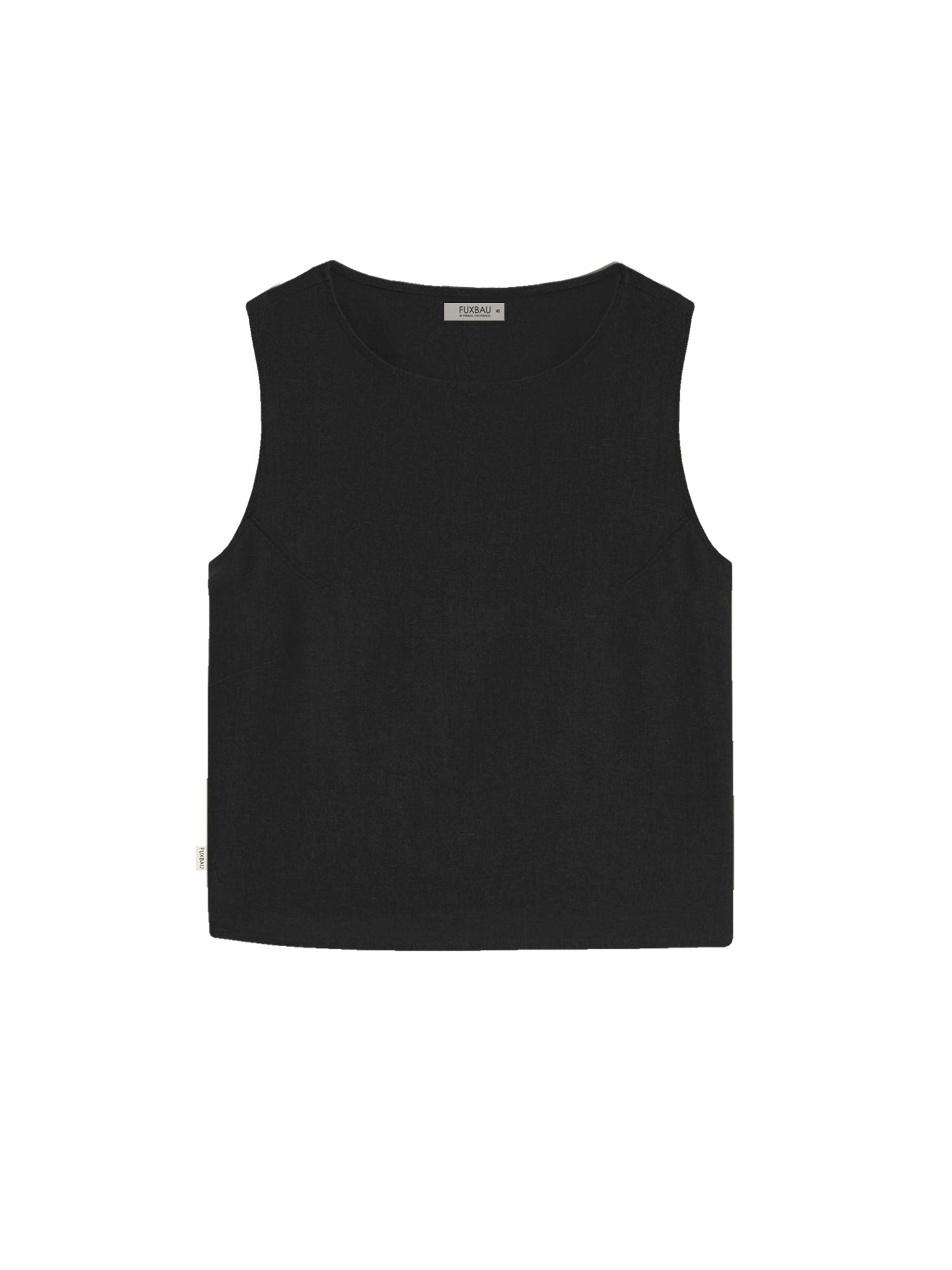 Luftiges Leinentop in schwarz für Frauen von FUXBA, perfekt für die warmen Tage, 100% Leinen & Made in Portugal