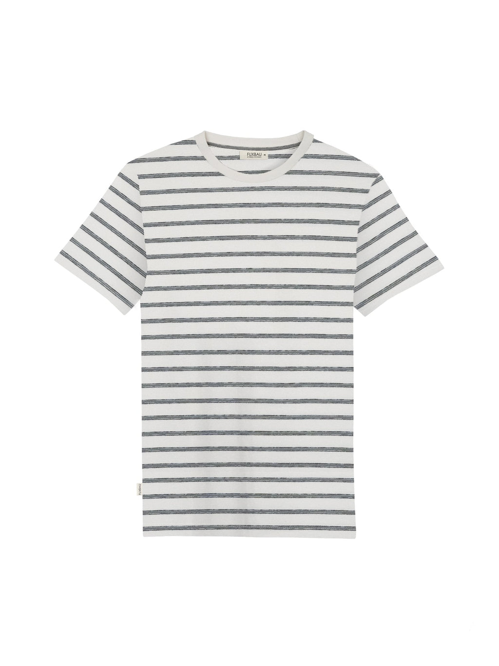 Gestreiftes Männer T-Shirt Milos - cremeweiß salbei