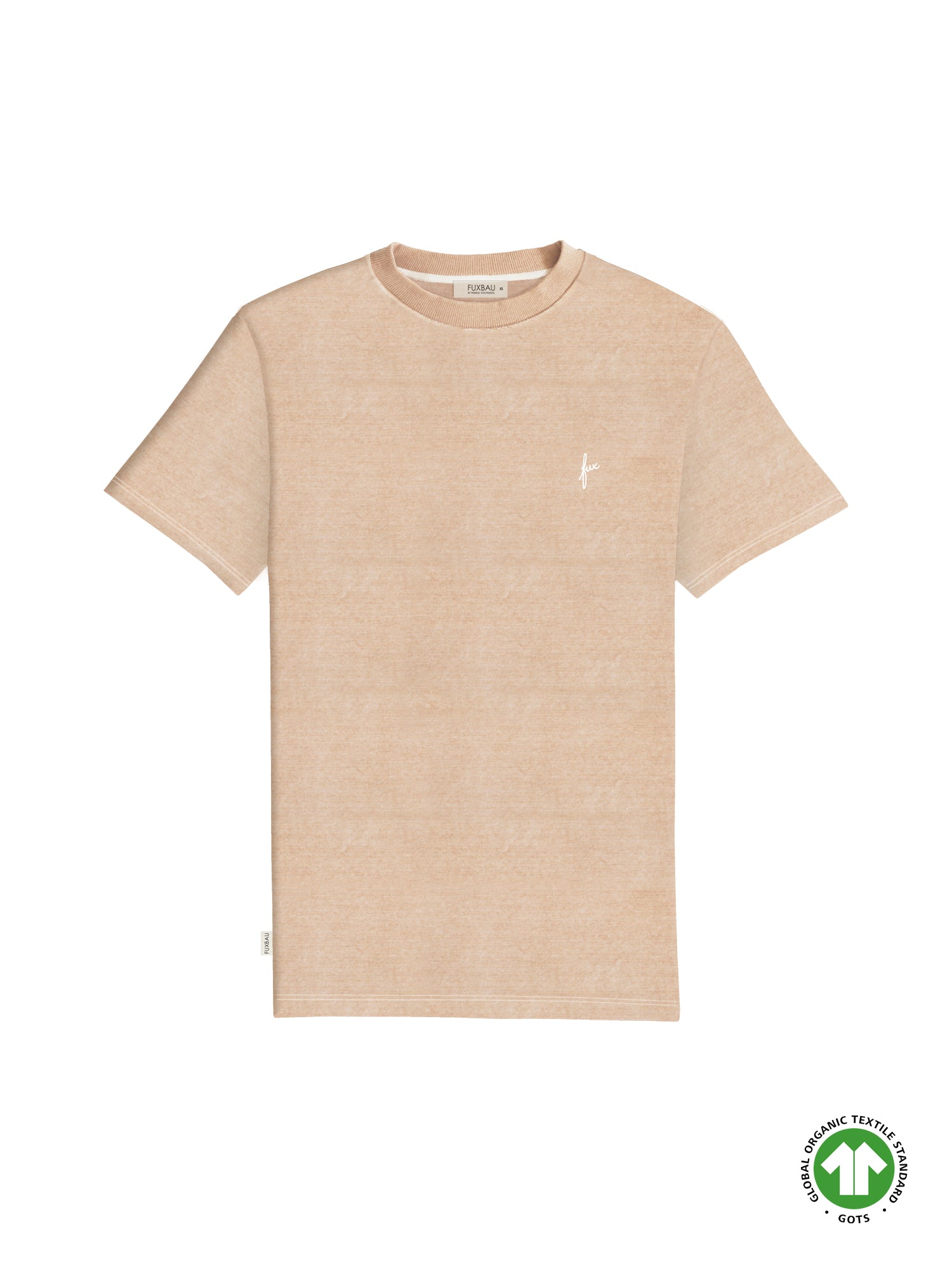 Nachhaltiges Männer Samt T-Shirt in gelb beige geriffelt aus 100% GOTS zertifizierter Biobaumwolle