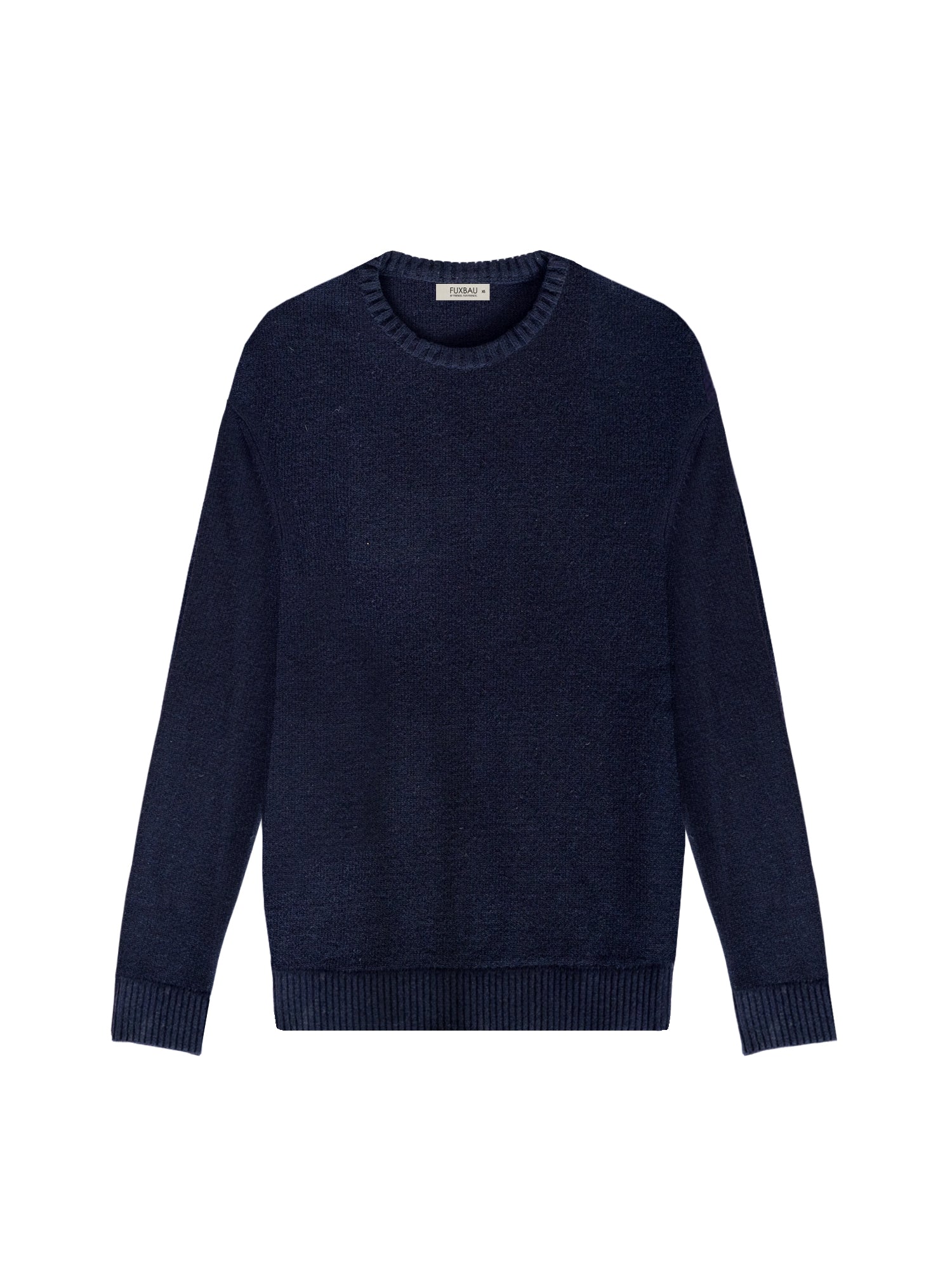 Männer Merino Strickpullover in navy aus 100% Merinowolle. Fair und nachhaltige in Italien hergestellt.