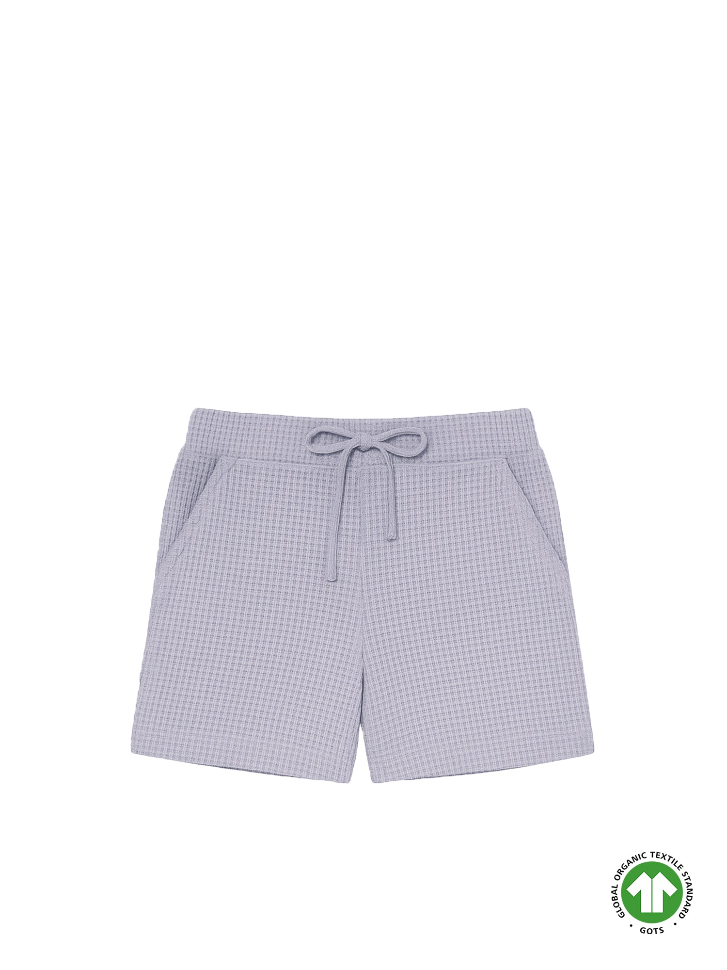 Nachhatlige Frauen Waffelstrick Shorts in lavendel aus 100% GOTS zertifizierter Biobaumwolle und nachhaltig in Portugal roduziert