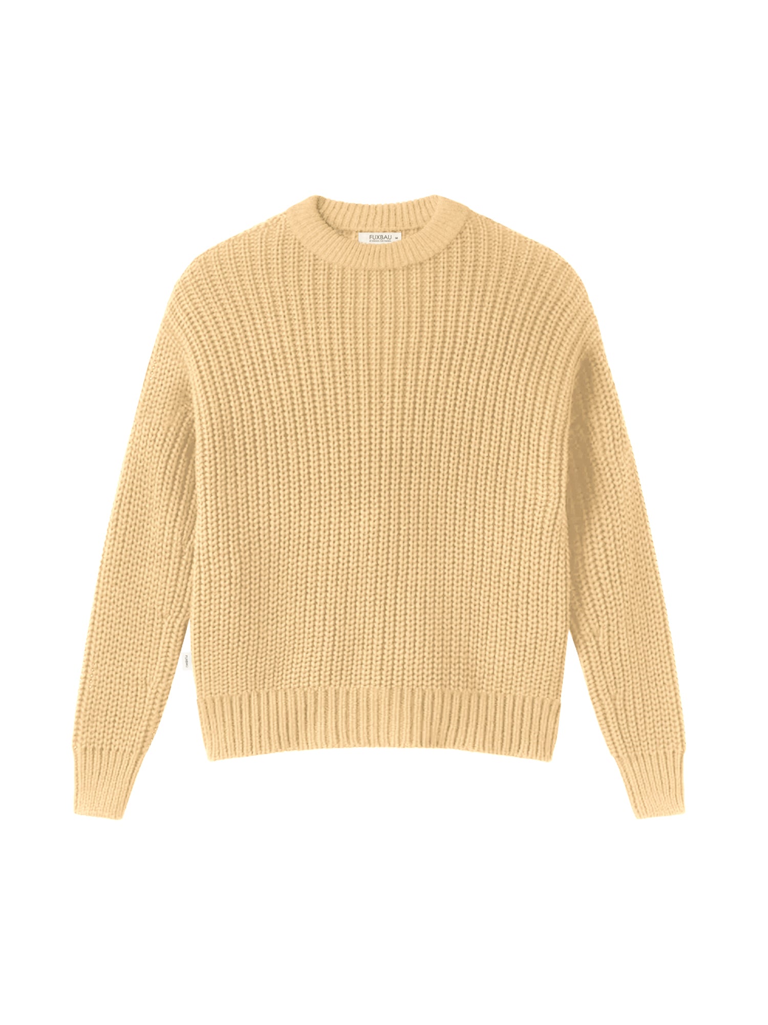 FUXBAU 4Seasons Frauen Strickpullover in gelb aus 100% GOTS zertifizierter Biobaumwolle