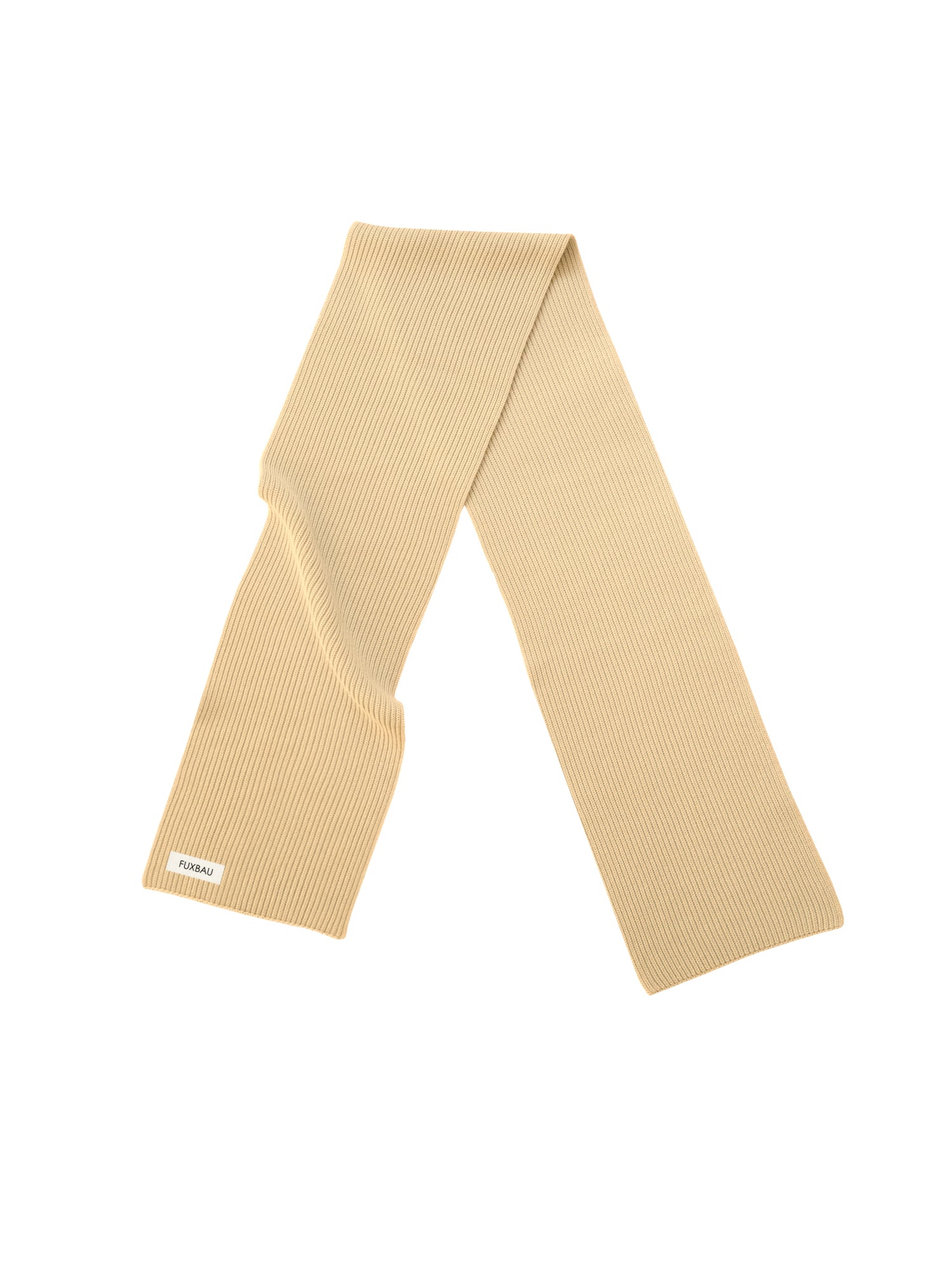 FUXBAU 4Seasons Strickschal in gelb aus 100% GOTS zertifizierterBio-Baumwolle