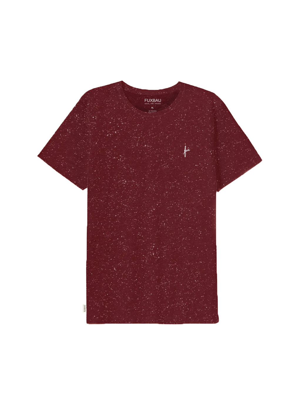 Männer fux T-Shirt - bordeaux neps