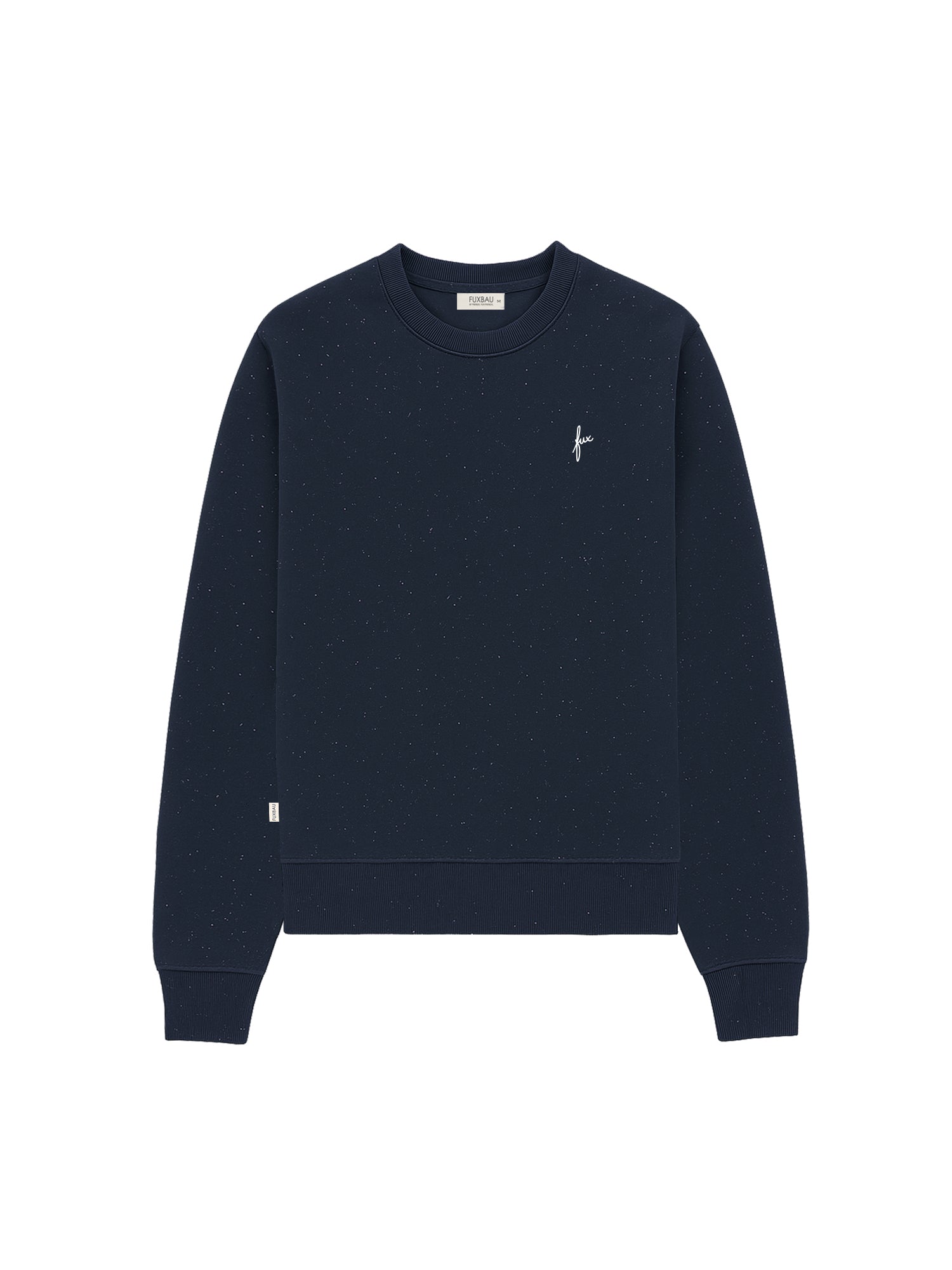 Nachhaltiger Frauen Neps Sweater in Navy mit feiner Struktur – gefertigt aus GOTS-zertifizierter Biobaumwolle in Portugal.