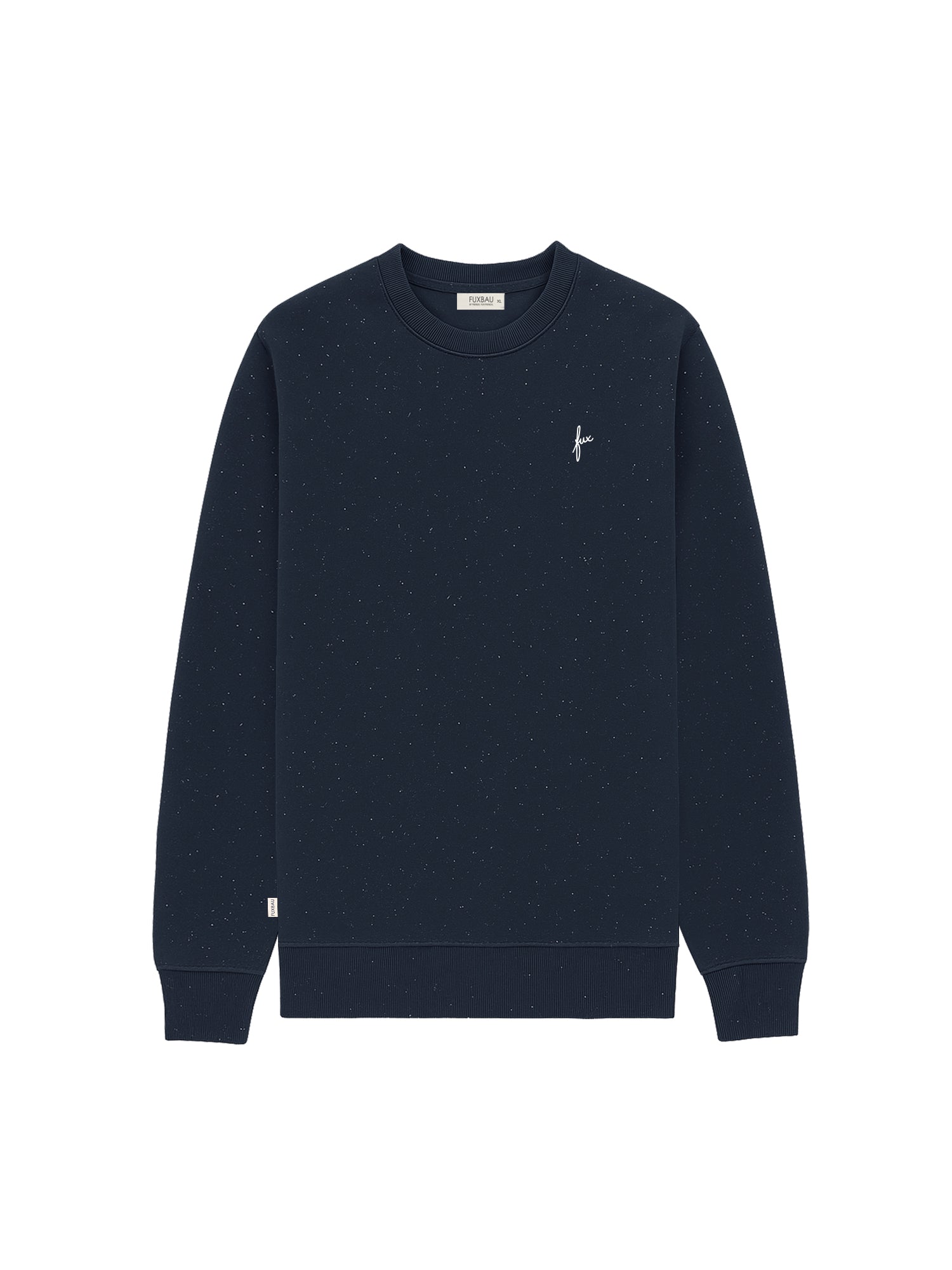 Nachhaltiger Männer Neps Sweater in Navy mit feiner Struktur – gefertigt aus GOTS-zertifizierter Biobaumwolle in Portugal.