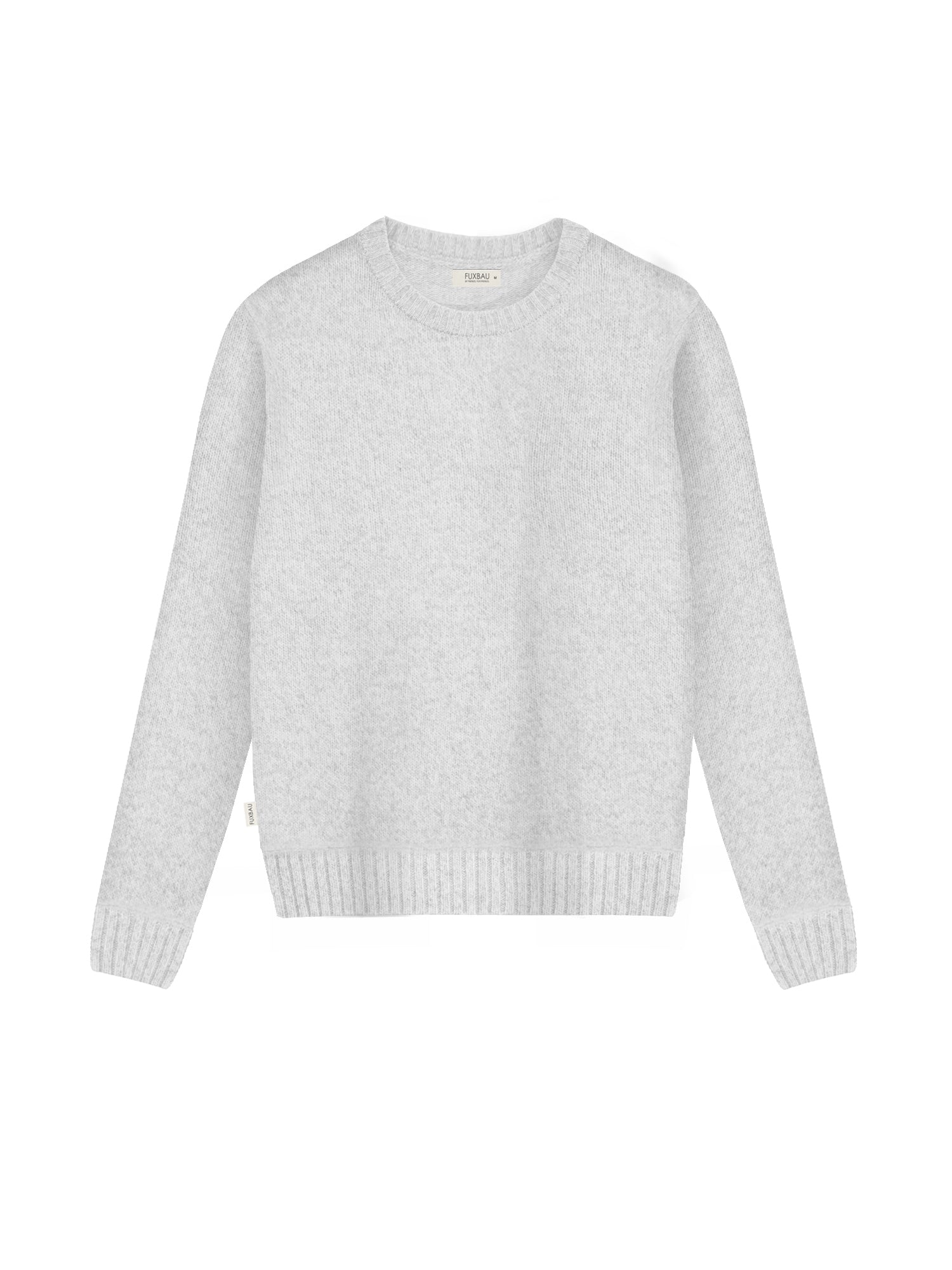 Nachhaltiger Frauen Merino Strickpullover in grau aus 100% Merinowolle und fair in Deutschland hergestellt